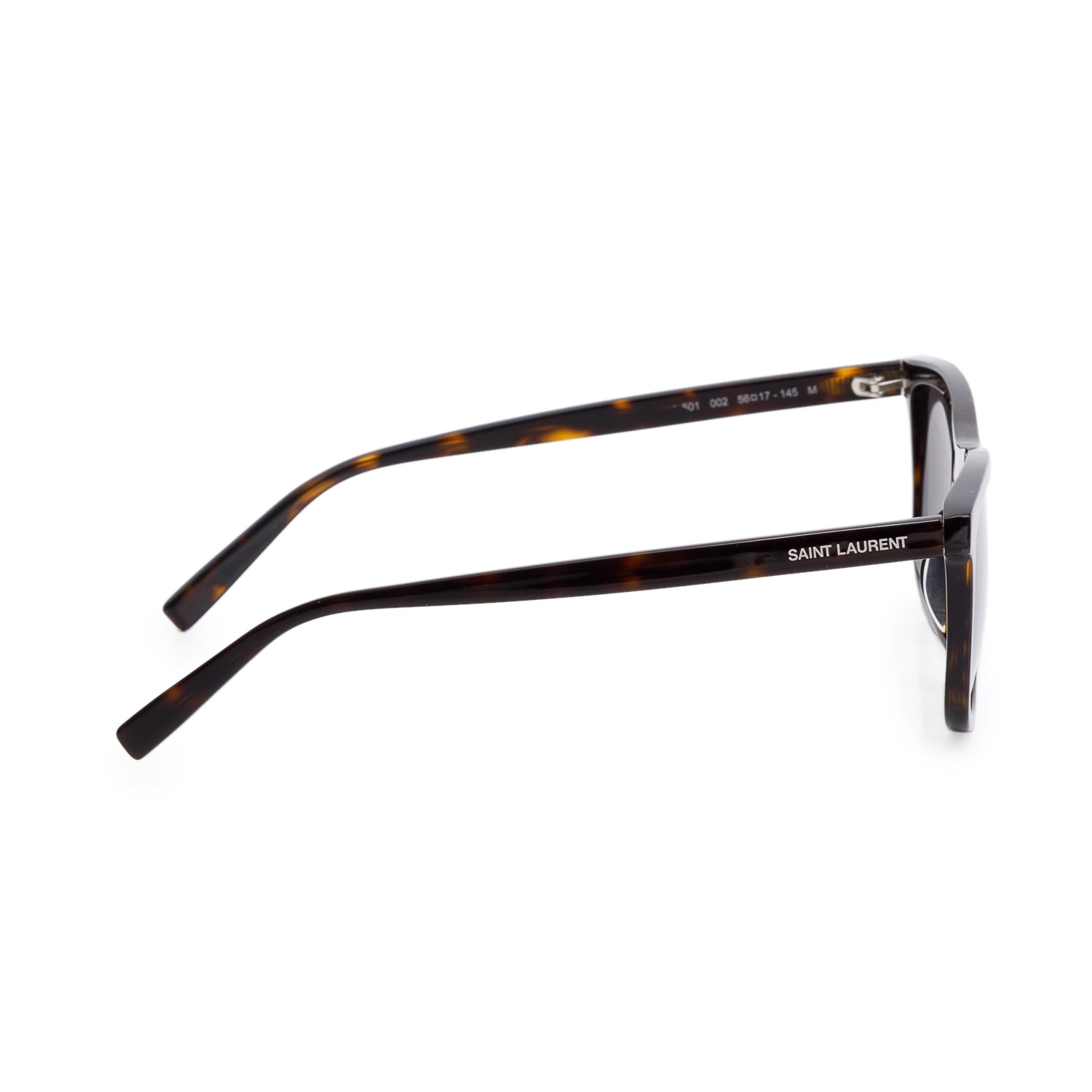 Saint Laurent SL 501 Havana Acetate Square Sunglasses w/ Case