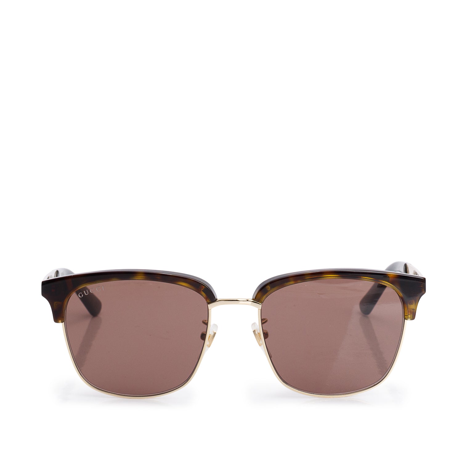 Gucci GG0697S Havana Square Clubmaster Sunglasses w/ Case