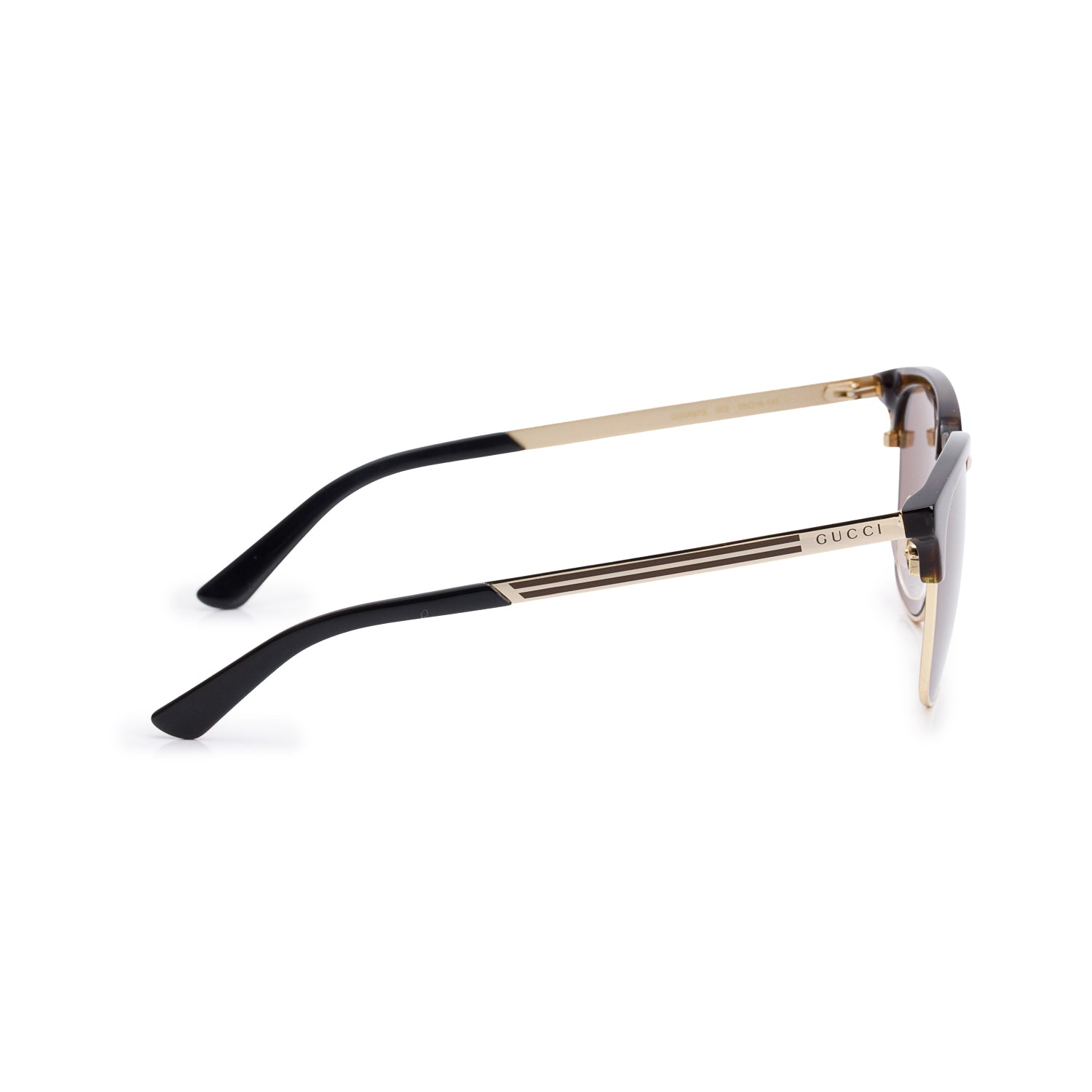 Gucci GG0697S Havana Square Clubmaster Sunglasses w/ Case