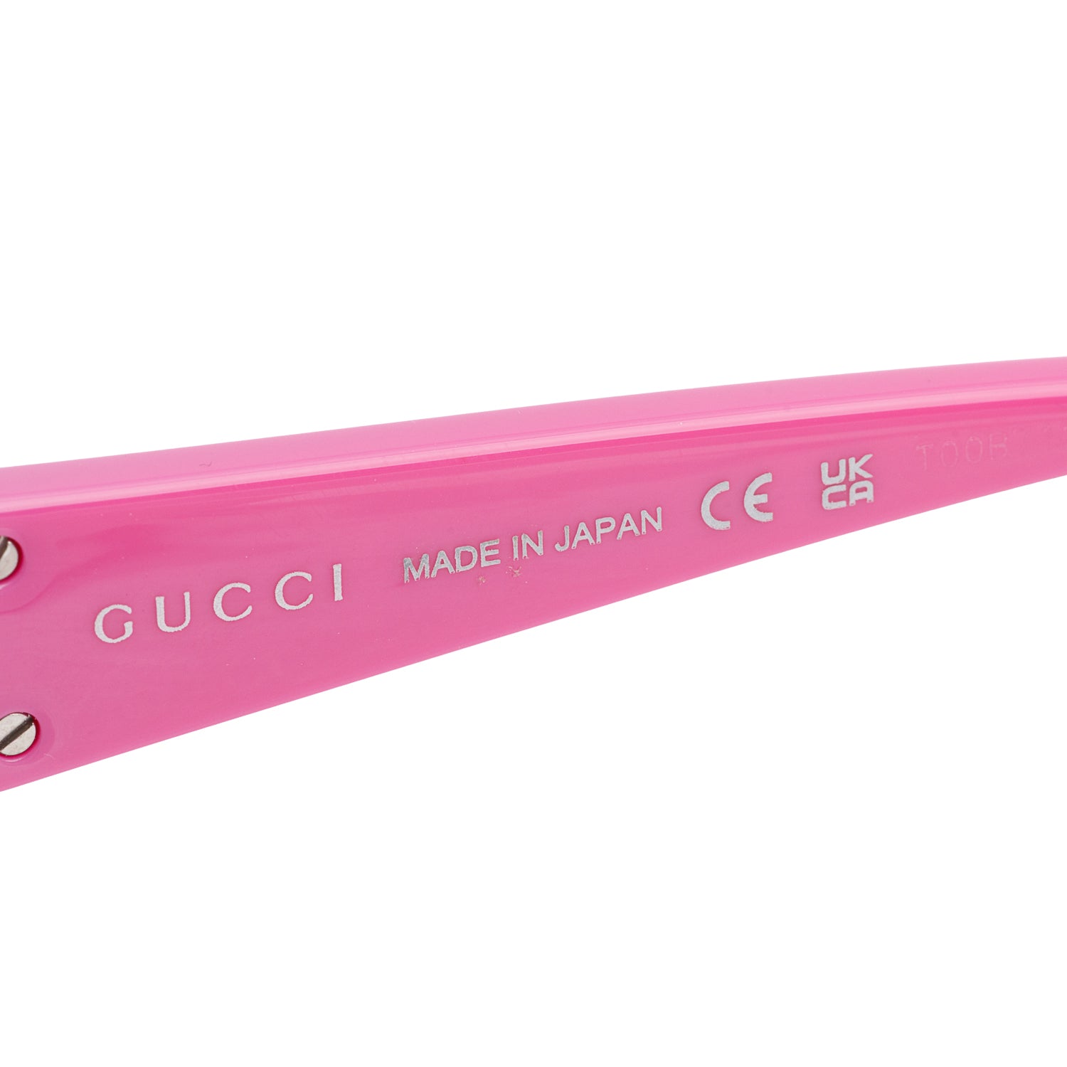 Gucci GG1661S Pink Acetate Interlocking G Rectangle Sunglasses w/ Case