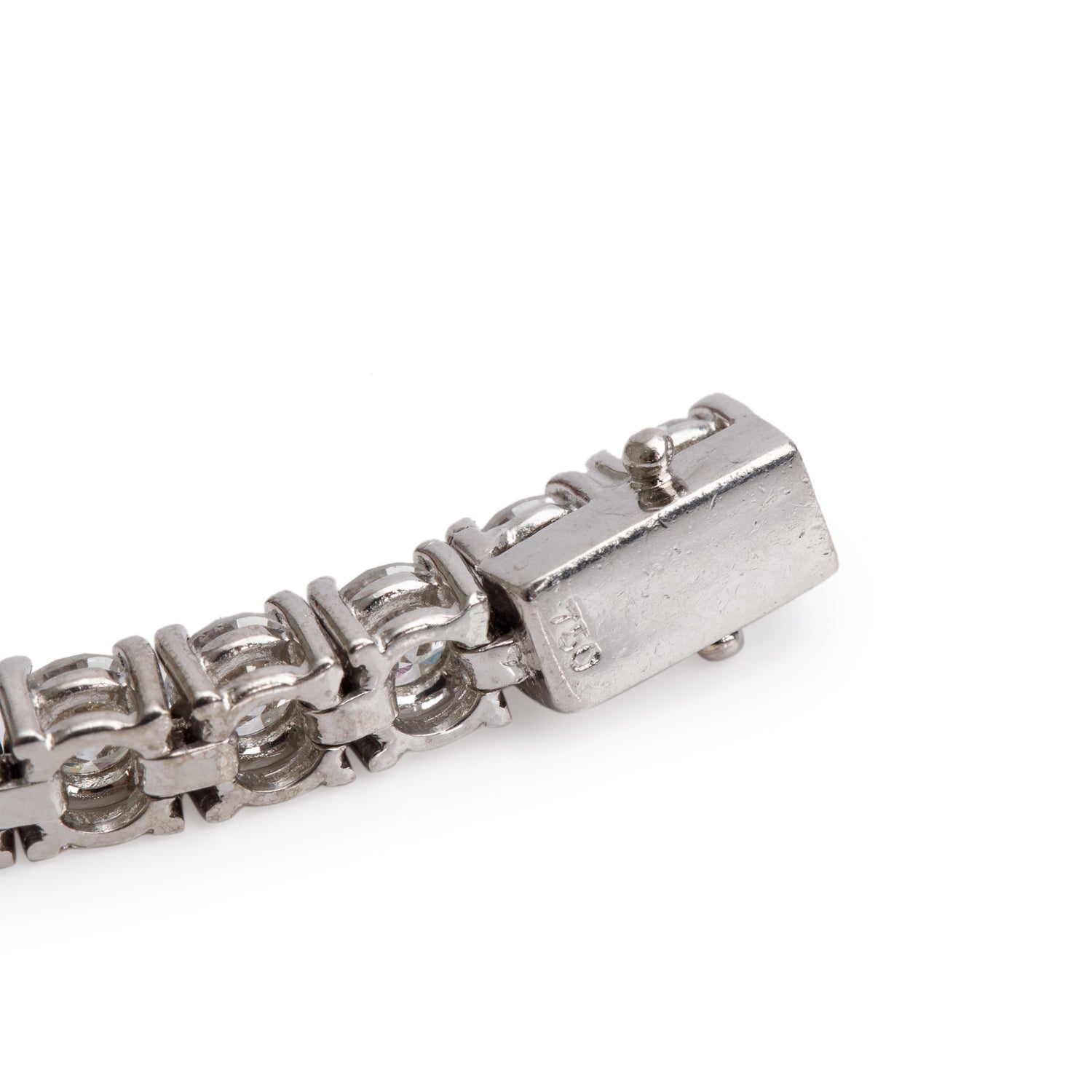 18k White Gold 7.98 tcw. Diamond Tennis Bracelet