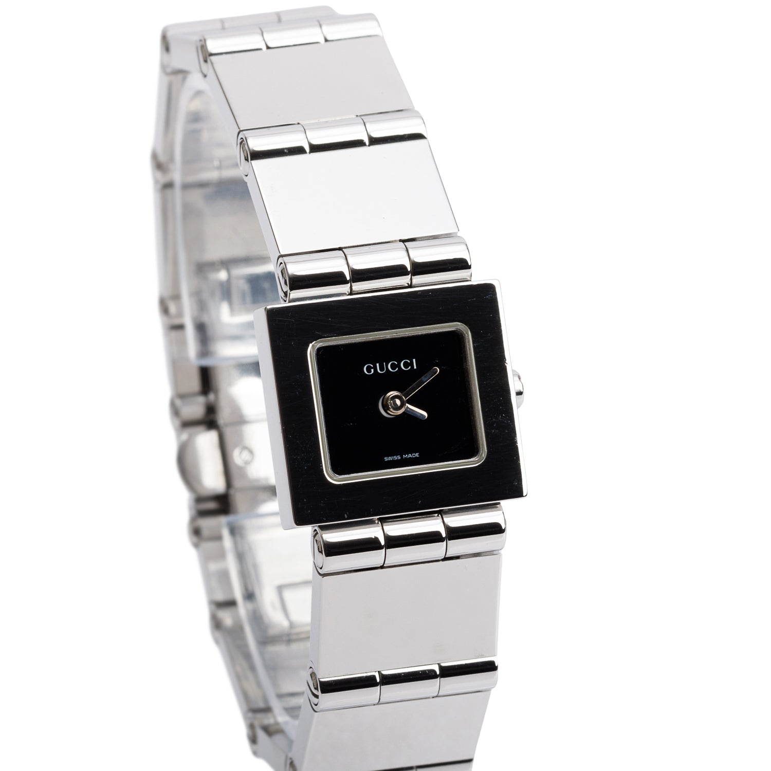 Gucci Stainless Steel 600L Series 21 MM Watch Black Dial