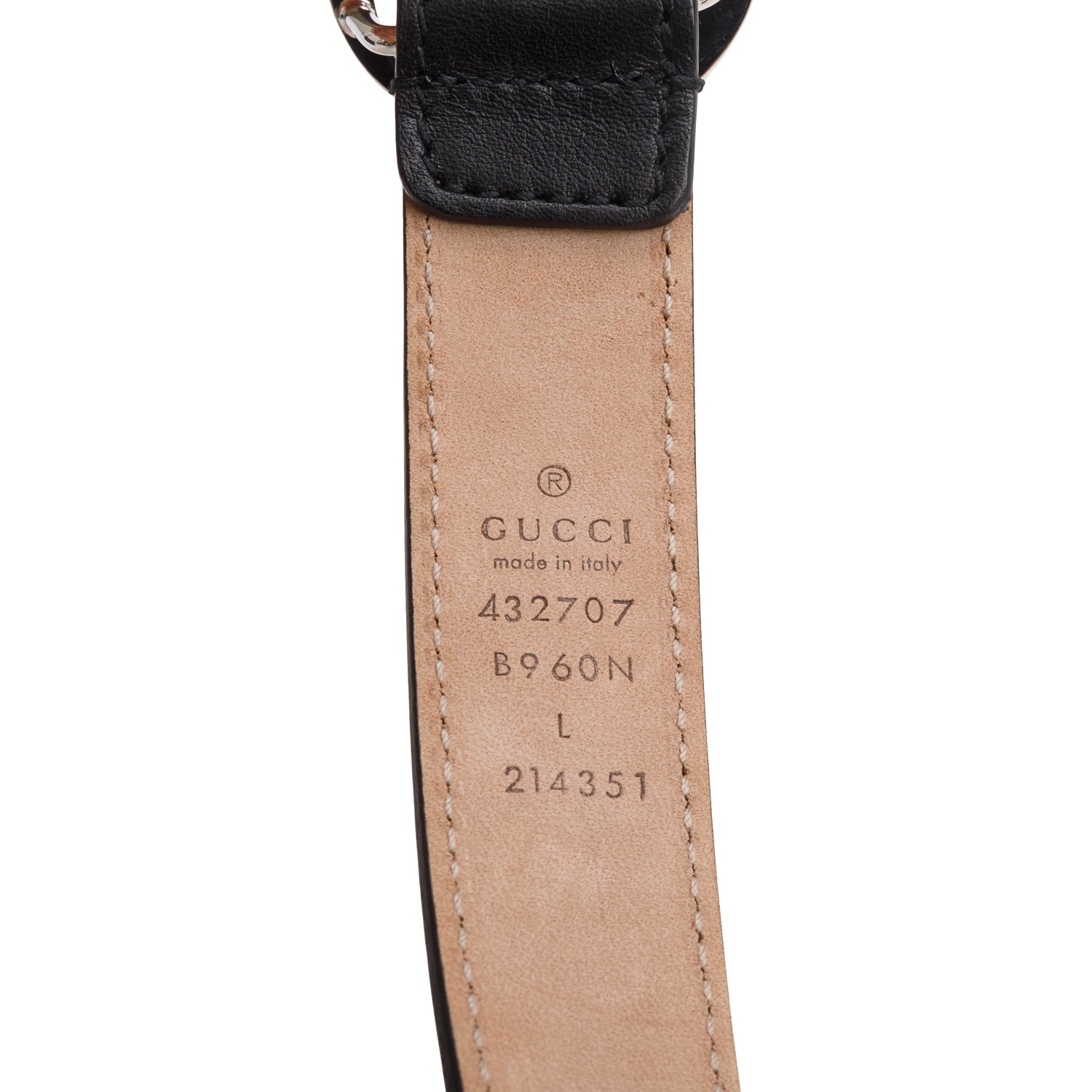 Gucci Black Leather GG Marmont Belt, Kid's Size L w/ Box
