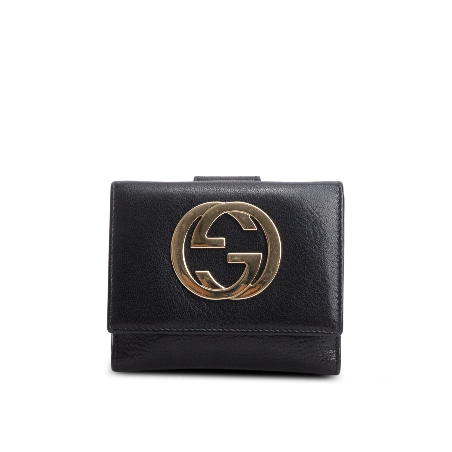 Gucci Black Dollar Calfskin Interlocking G Blondie Wallet