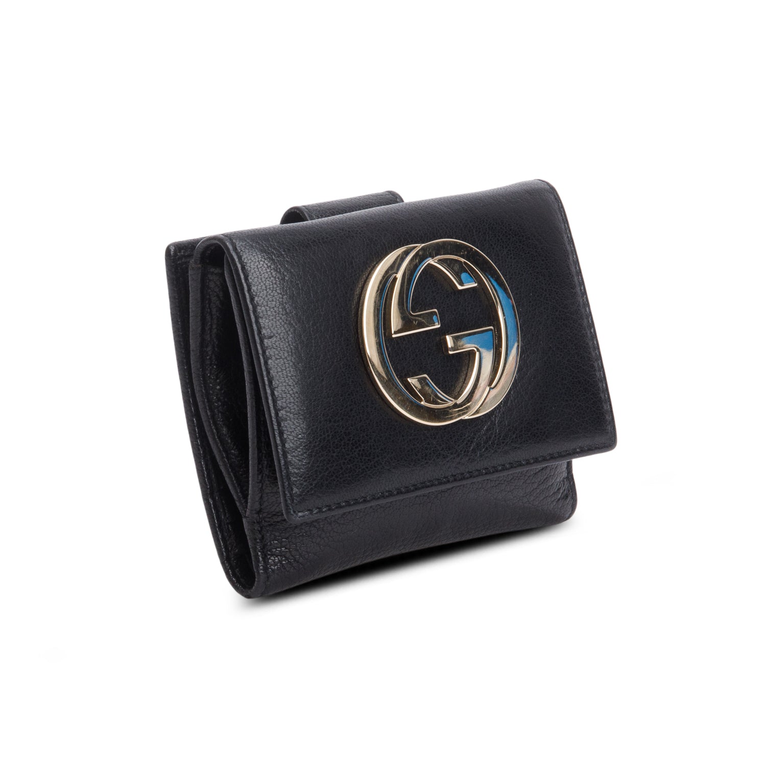 Gucci Black Dollar Calfskin Interlocking G Blondie Wallet
