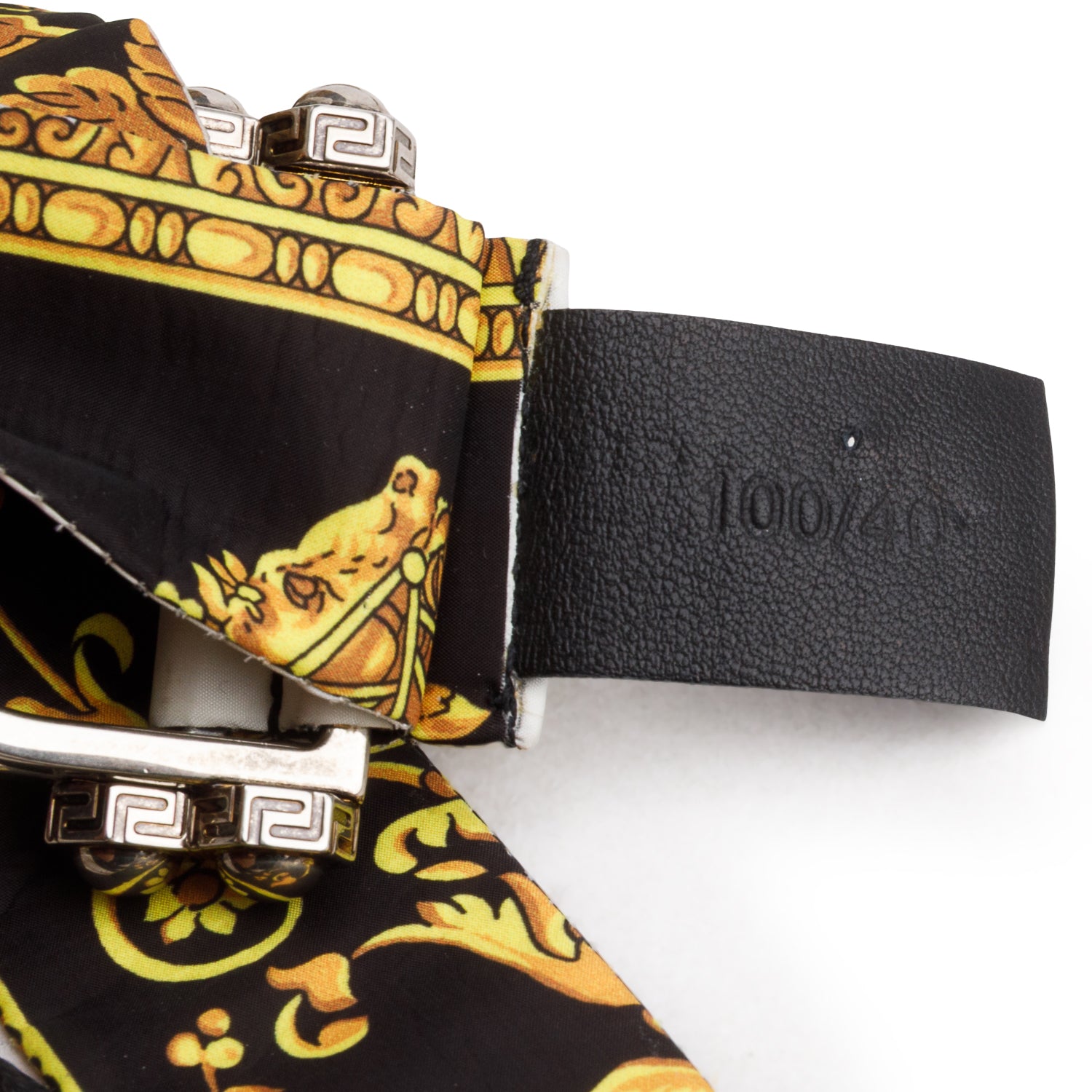Versace Multicolor Barocco Nylon Adjustable Belt