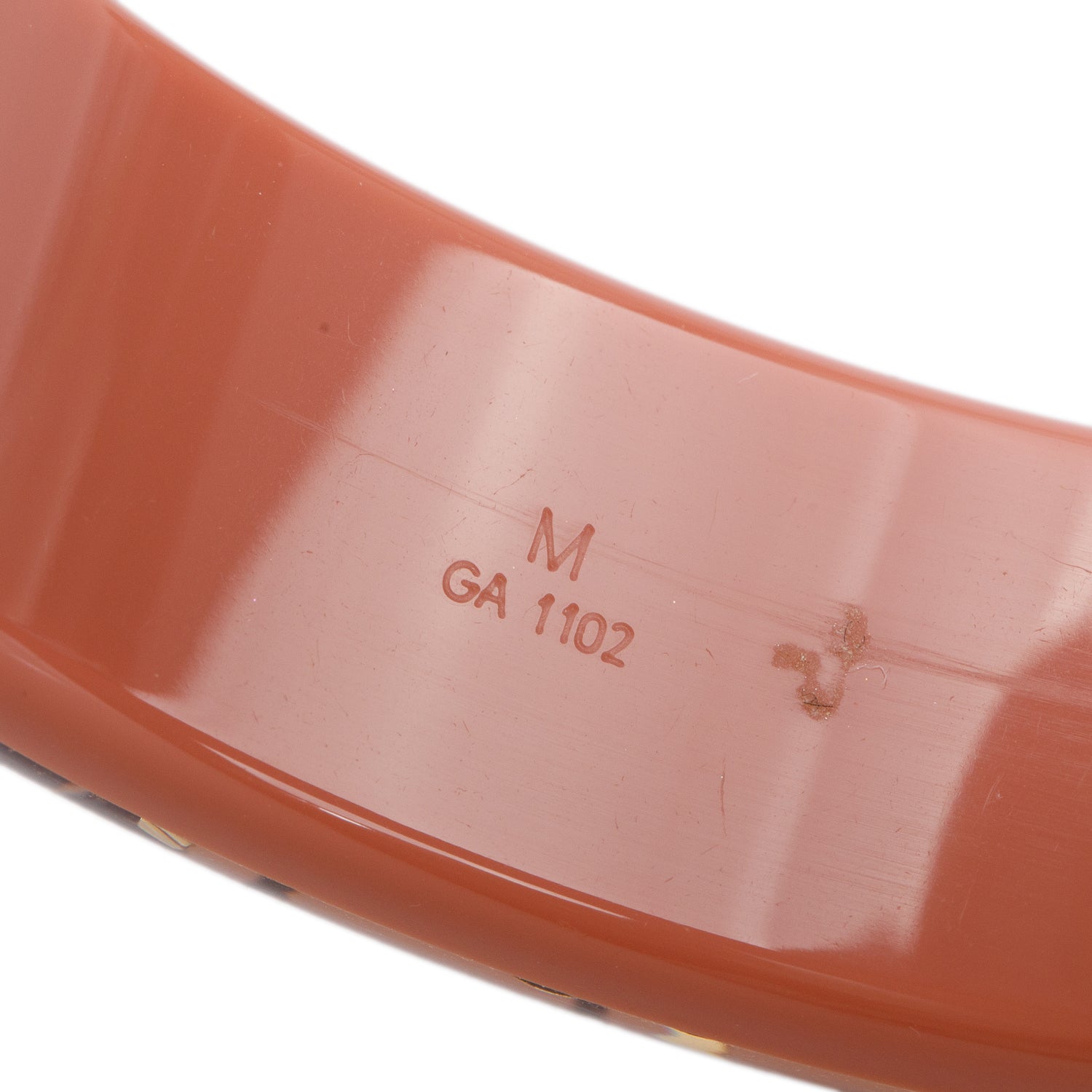 Louis Vuitton Pink Resin & Gold Plated Swarovski Crystal Wide Inclusion Bangle