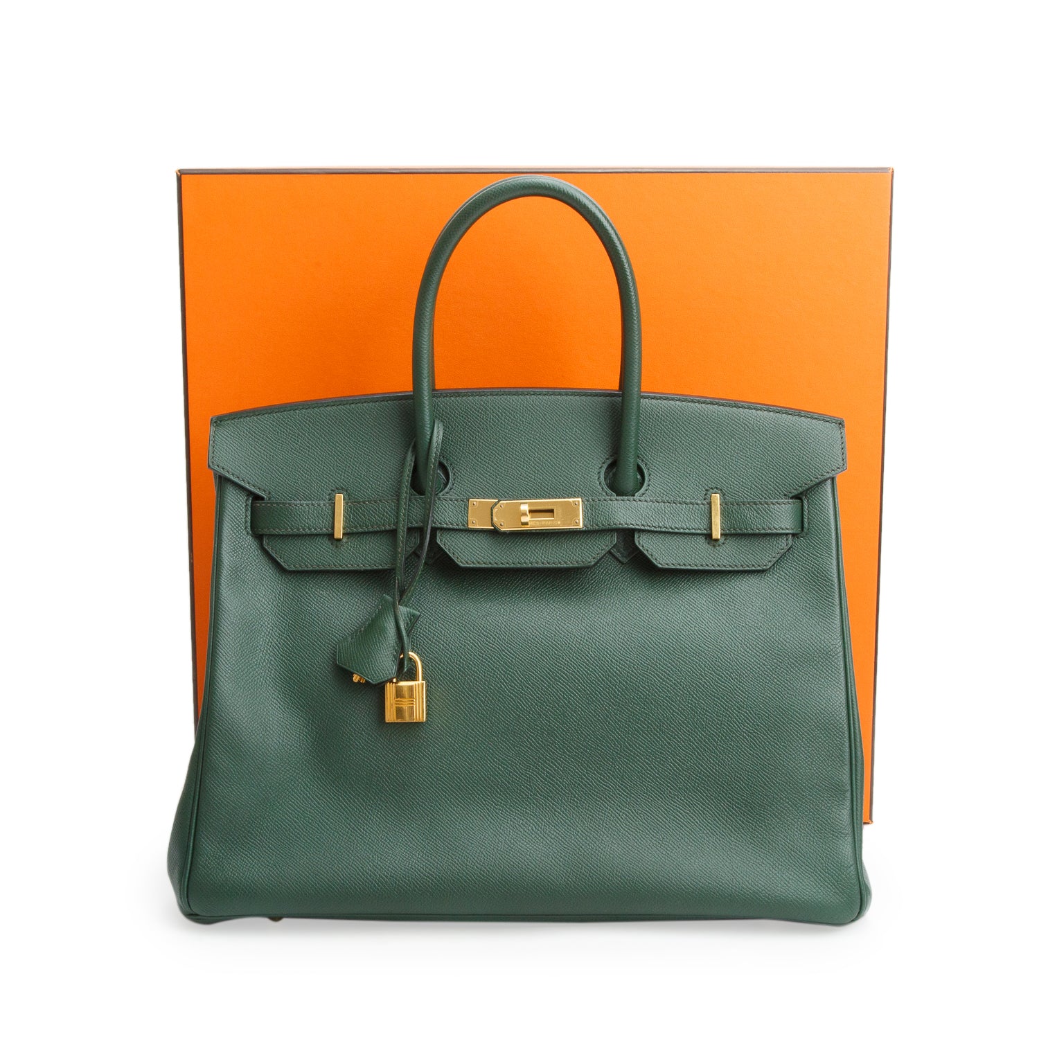 Hermes Vert Anglais Epsom Birkin 35 w/ Box