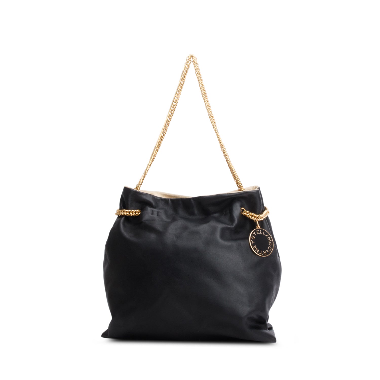 Stella McCartney Black Medium Falabella Chain-Strap Tote Bag