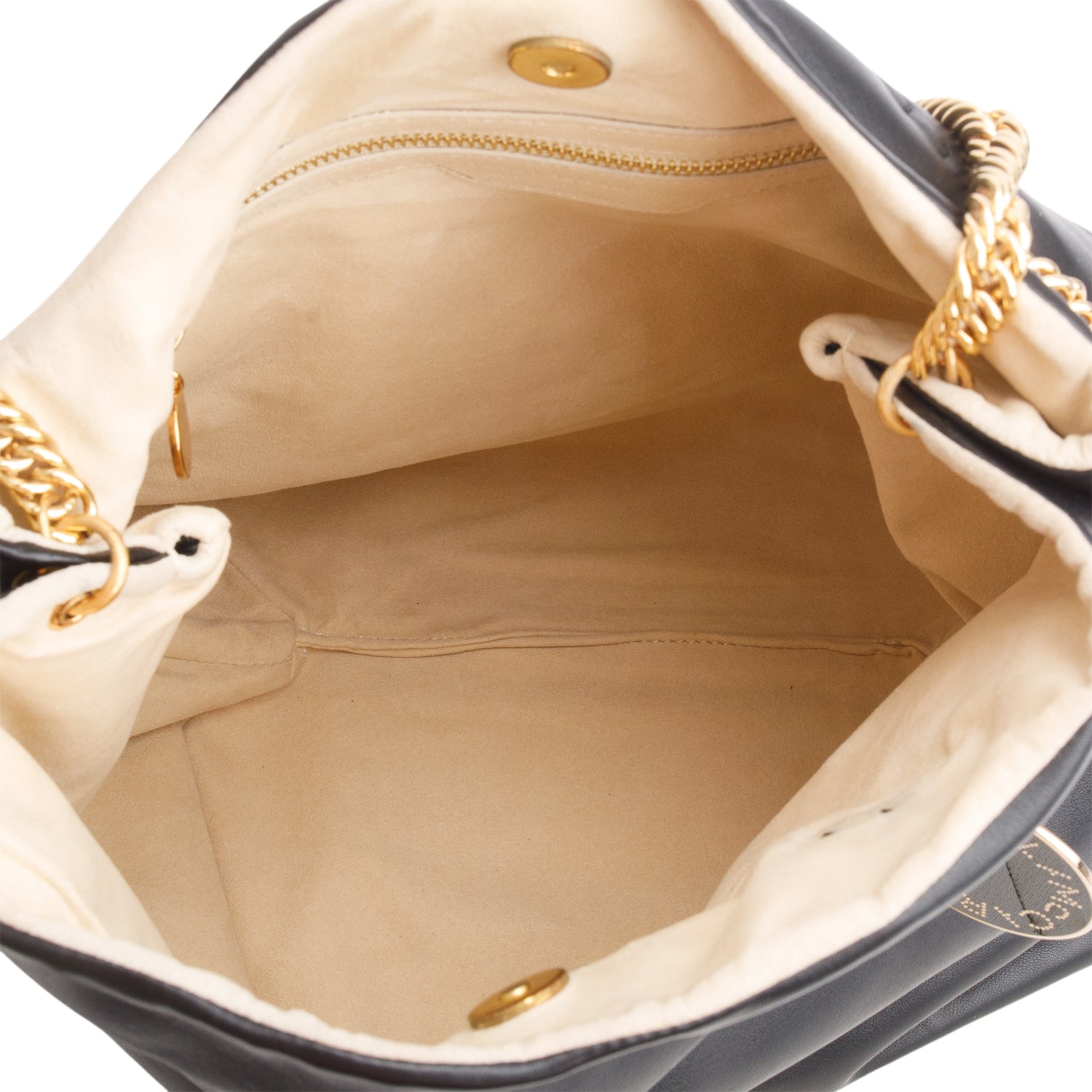 Stella McCartney Black Medium Falabella Chain-Strap Tote Bag