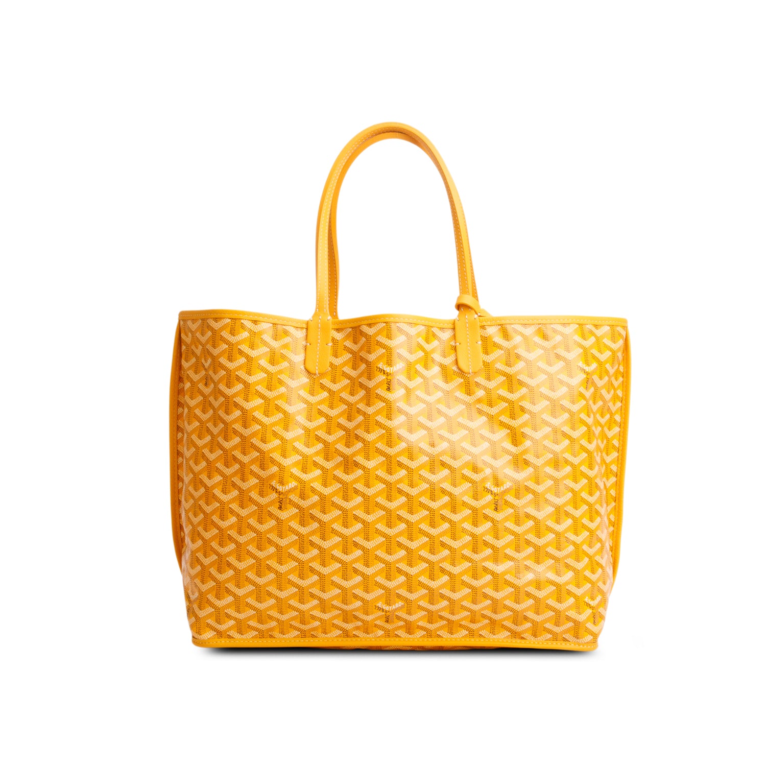 Goyard 2022 Yellow Goyardine Reversible Anjou PM w/ Pouch