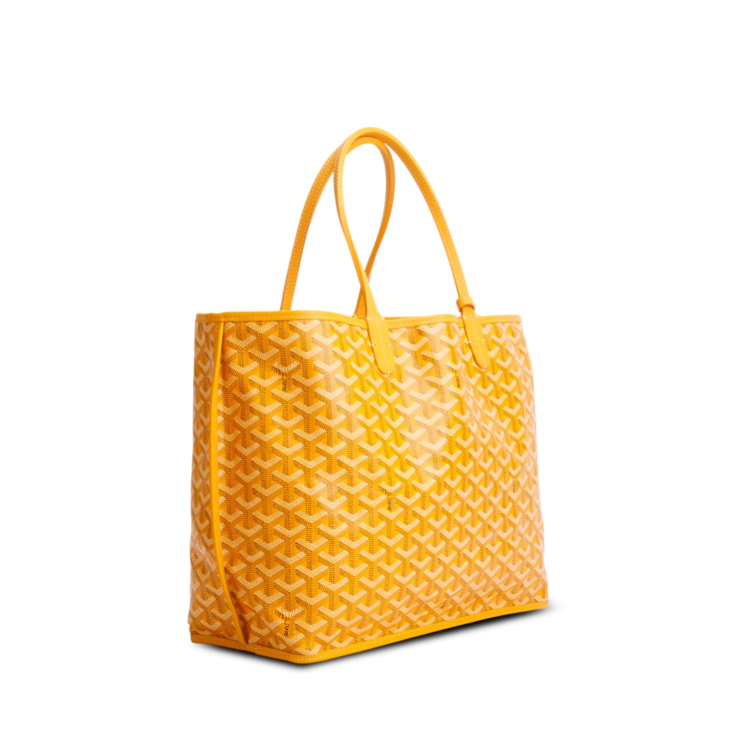 Goyard 2022 Yellow Goyardine Reversible Anjou PM w/ Pouch