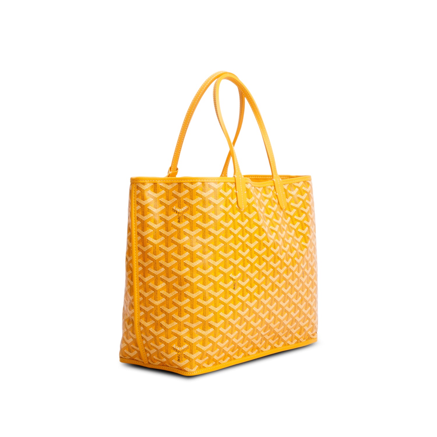 Goyard 2022 Yellow Goyardine Reversible Anjou PM w/ Pouch