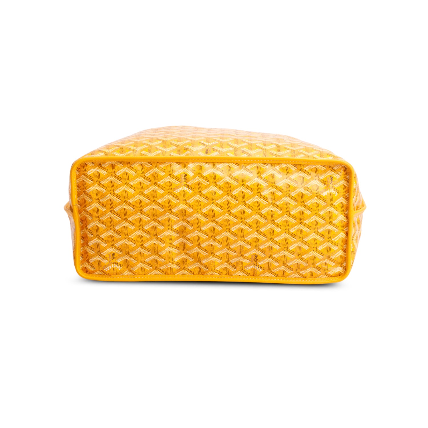 Goyard 2022 Yellow Goyardine Reversible Anjou PM w/ Pouch