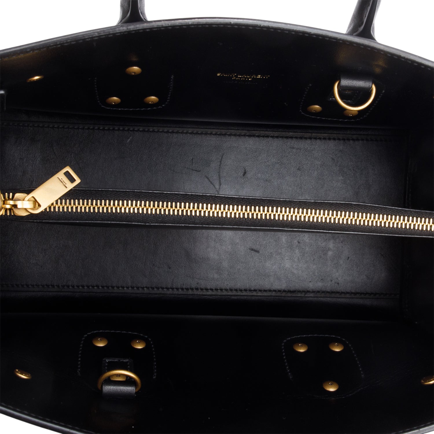 Saint Laurent 2023 Black Calfskin Leather Large Sac de Jour w/ Strap