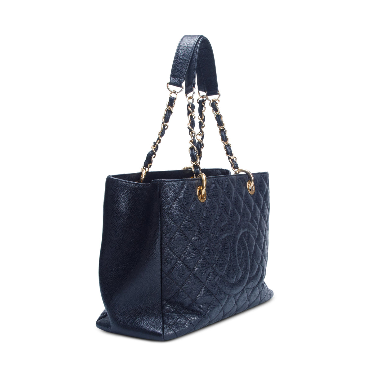 Chanel Black Caviar Leather Grand Shopping Tote (GST) w/ Box
