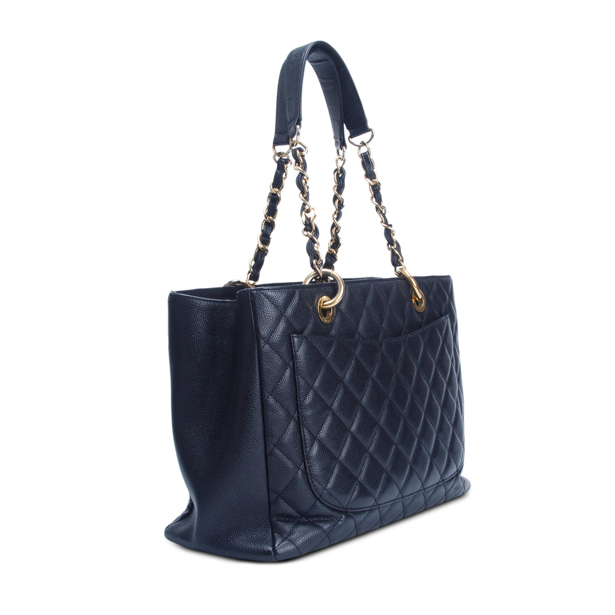 Chanel Black Caviar Leather Grand Shopping Tote (GST) w/ Box