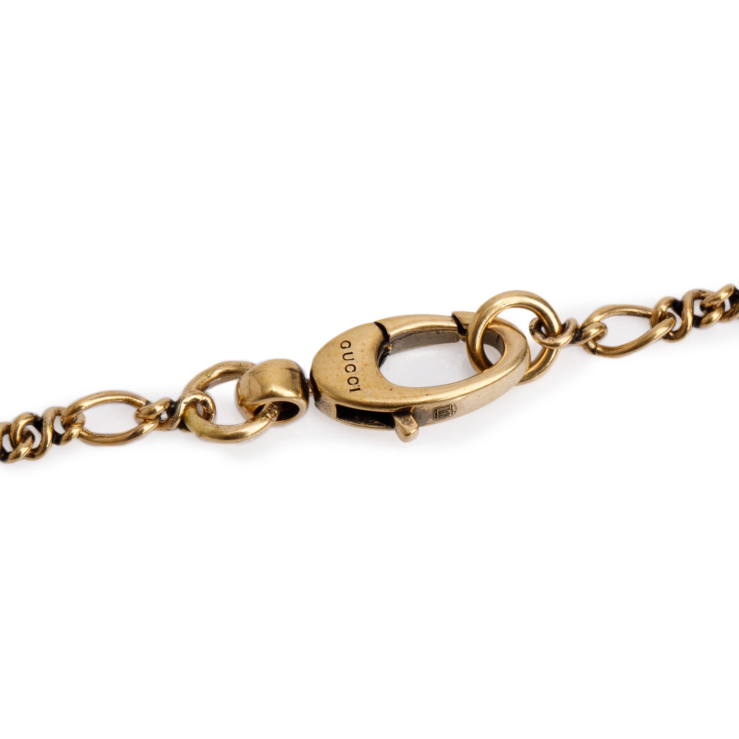 Gucci Gold-Plated Metal Lion Head Pendant Necklace