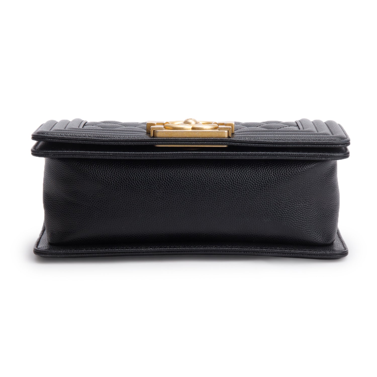 Chanel Black Caviar Leather Small Boy Bag w/ Authenticity Card