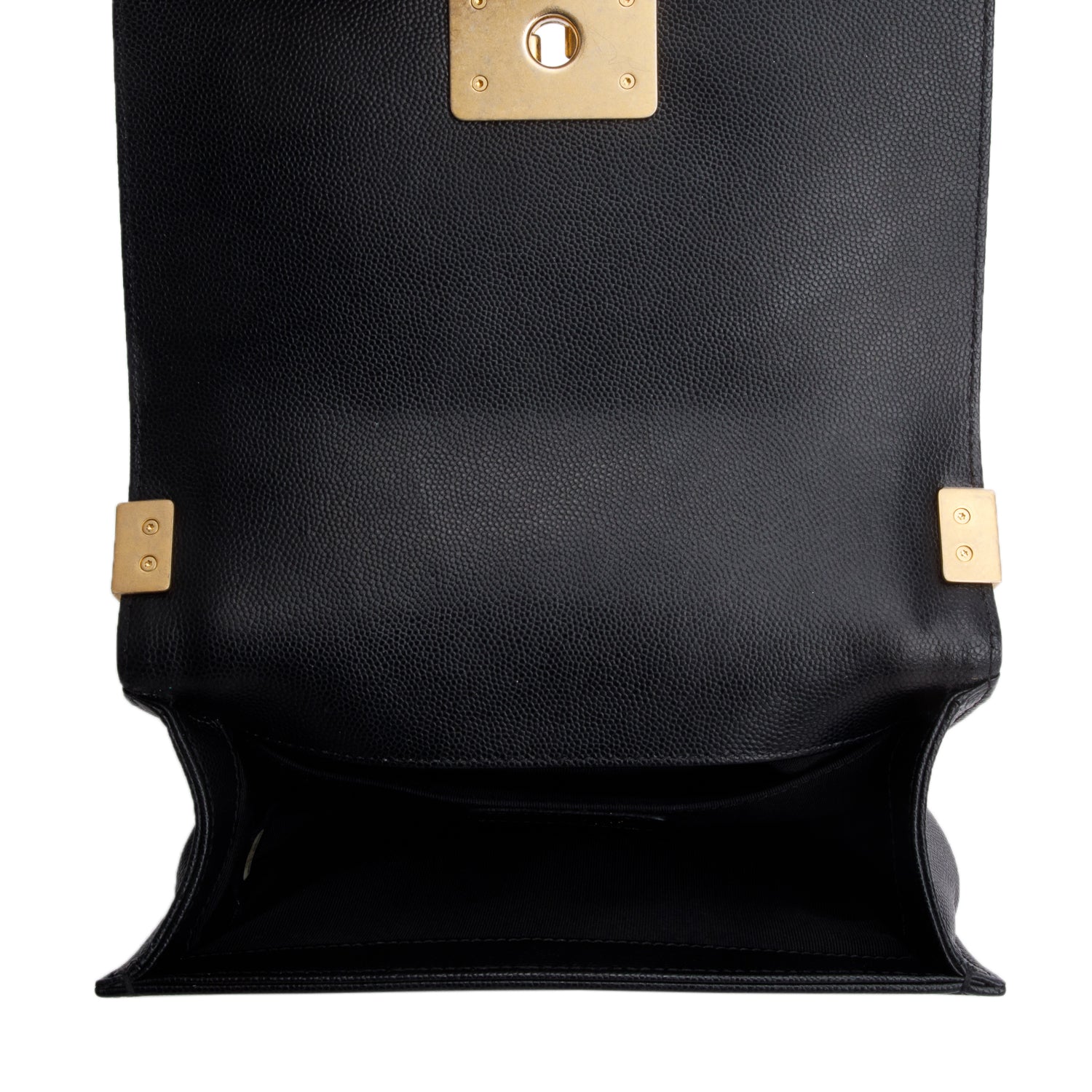Chanel Black Caviar Leather Small Boy Bag w/ Authenticity Card
