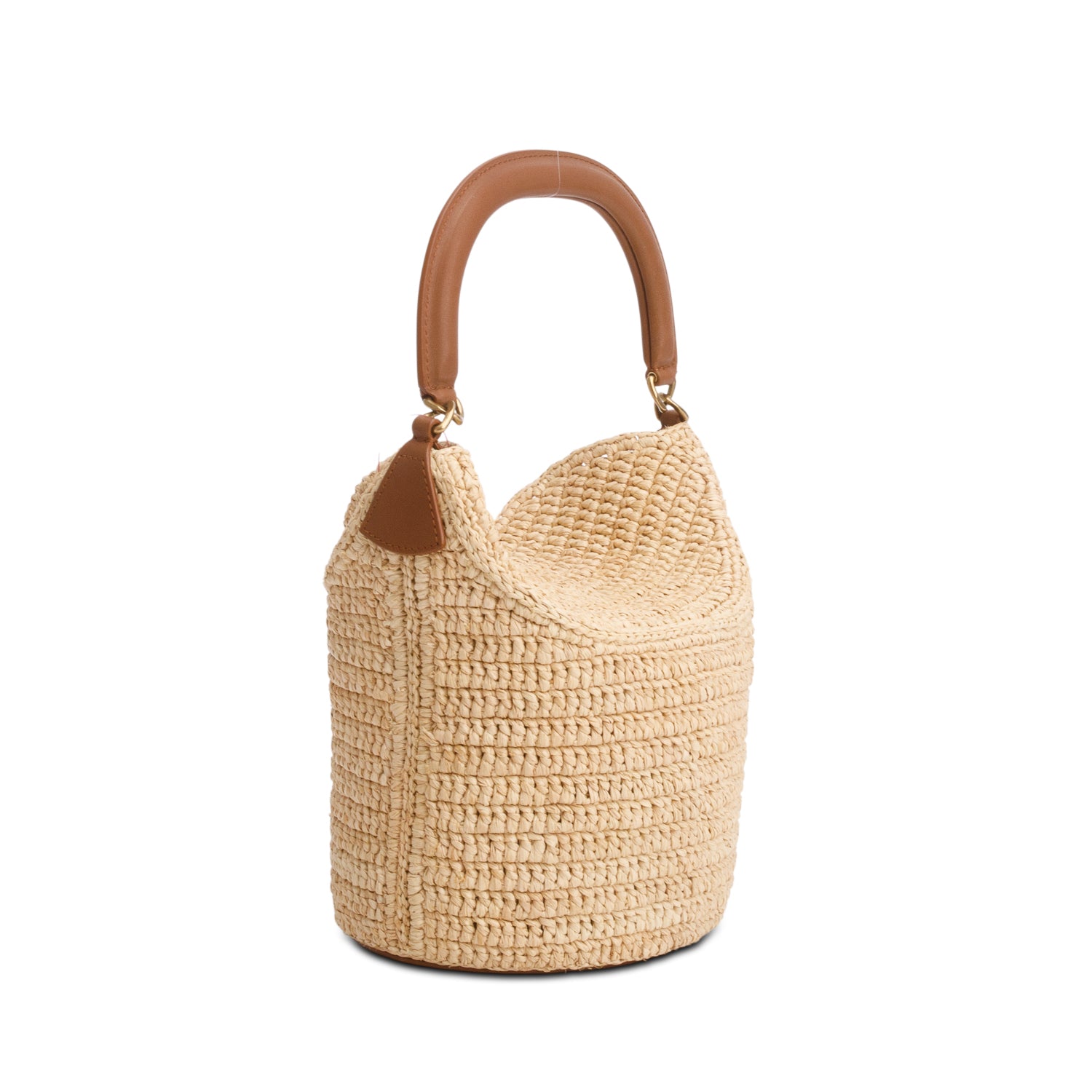 Saint Laurent 2025 Raffia Gaby Bucket Bag w/ Box & Strap