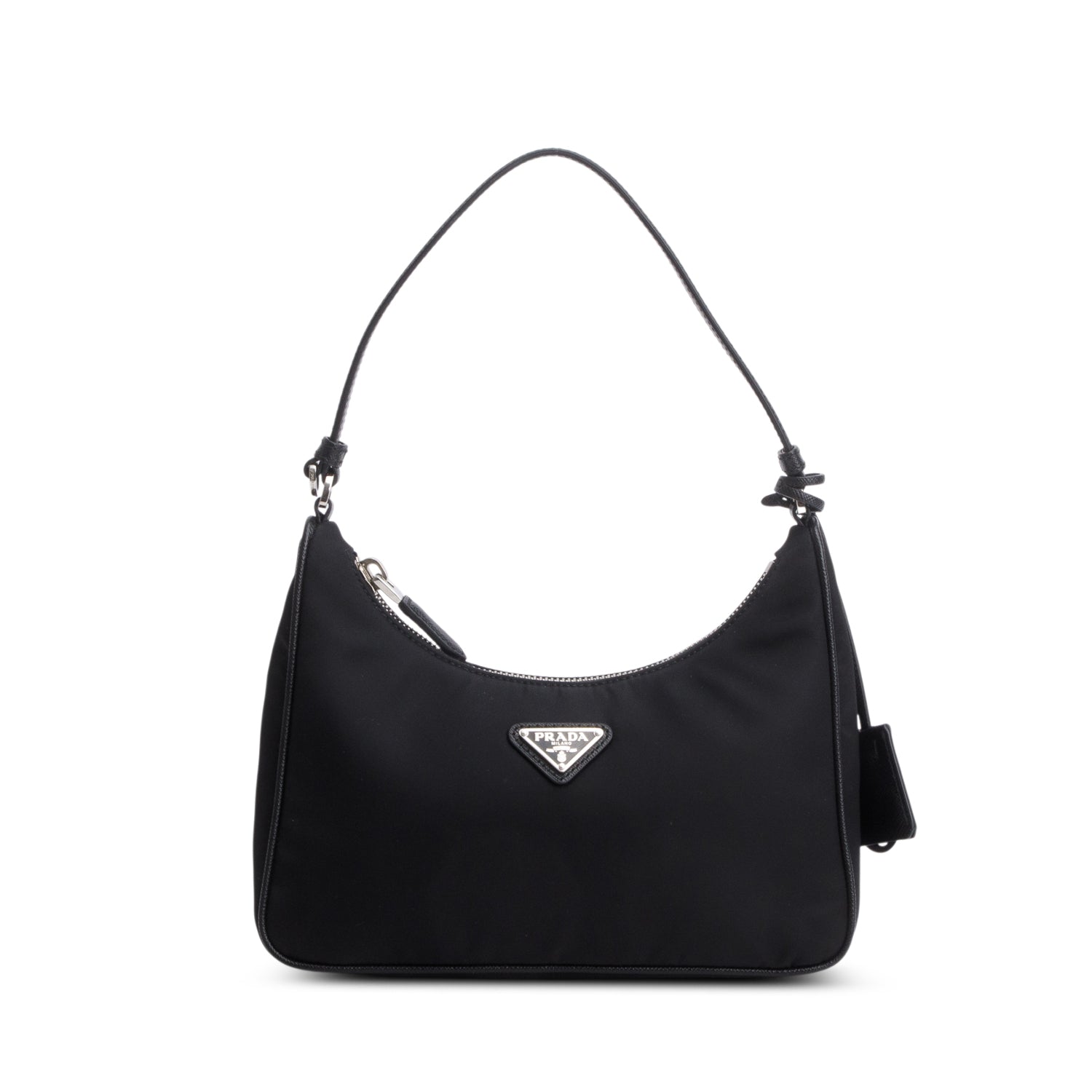 Prada Black Tessuto Nylon Saffiano Mini Re-Edition 2005 Bag w/ Box