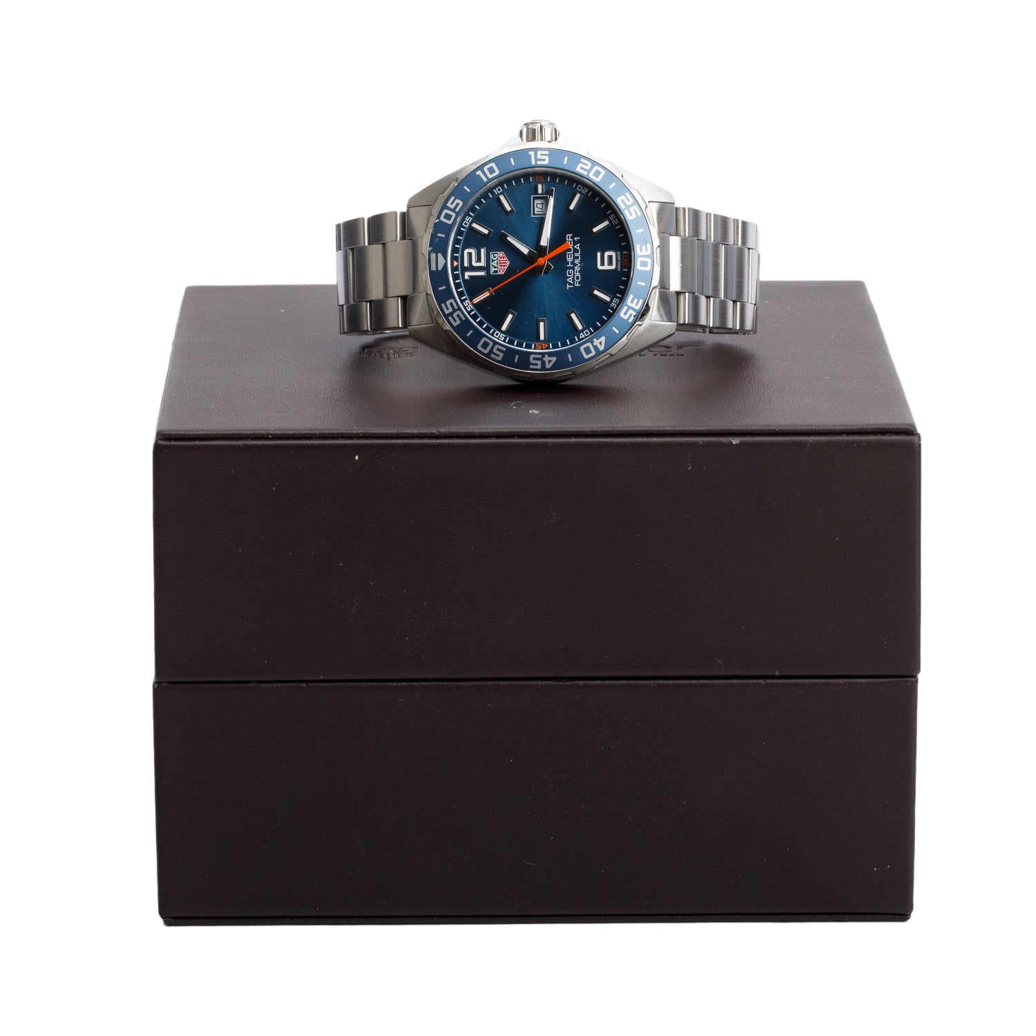 Tag Heuer Stainless Steel Formula 1 43 MM Quartz Watch Blue Dial WAZ1010 w/ Box