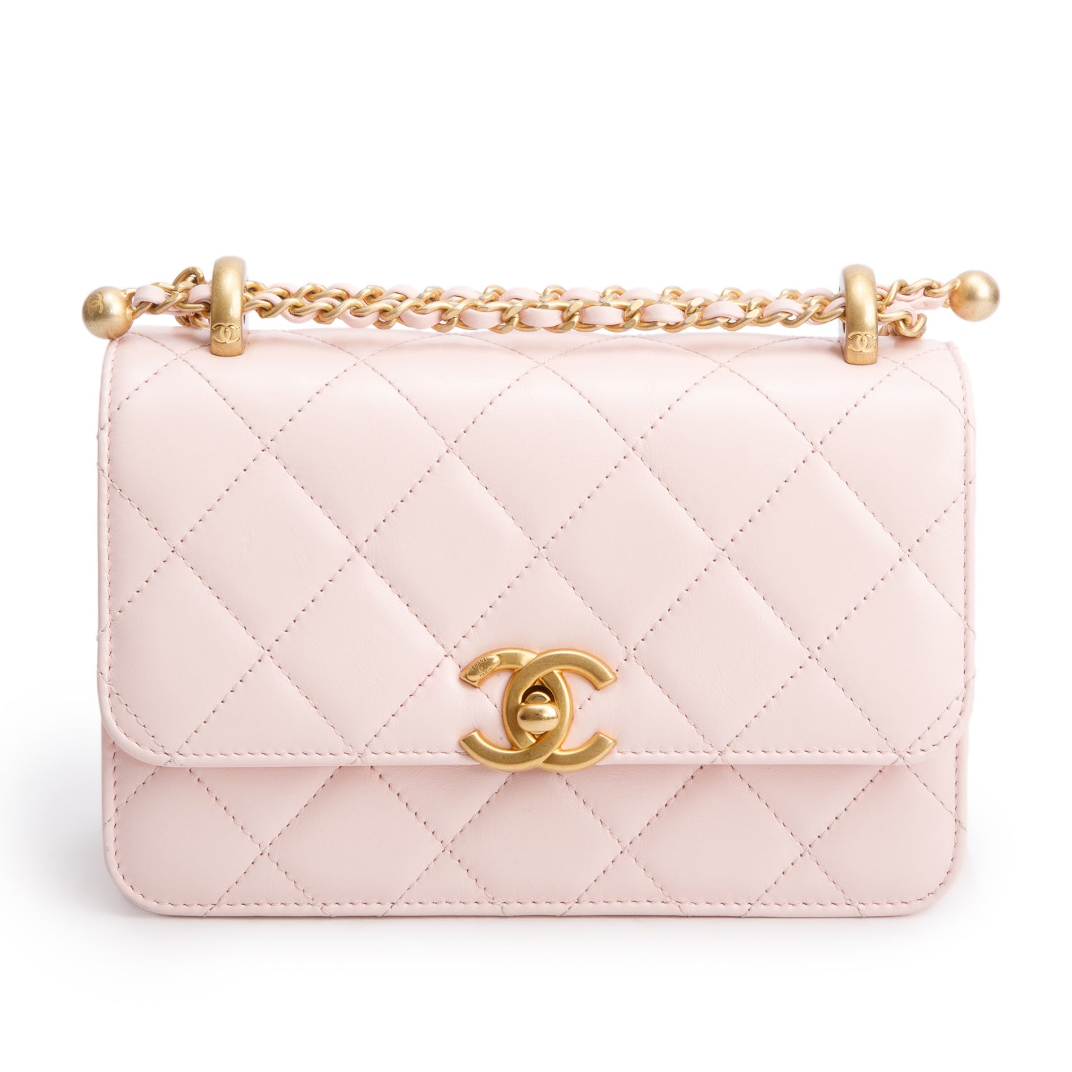 Chanel Pink Calfskin Quilted Mini Perfect Fit Flap