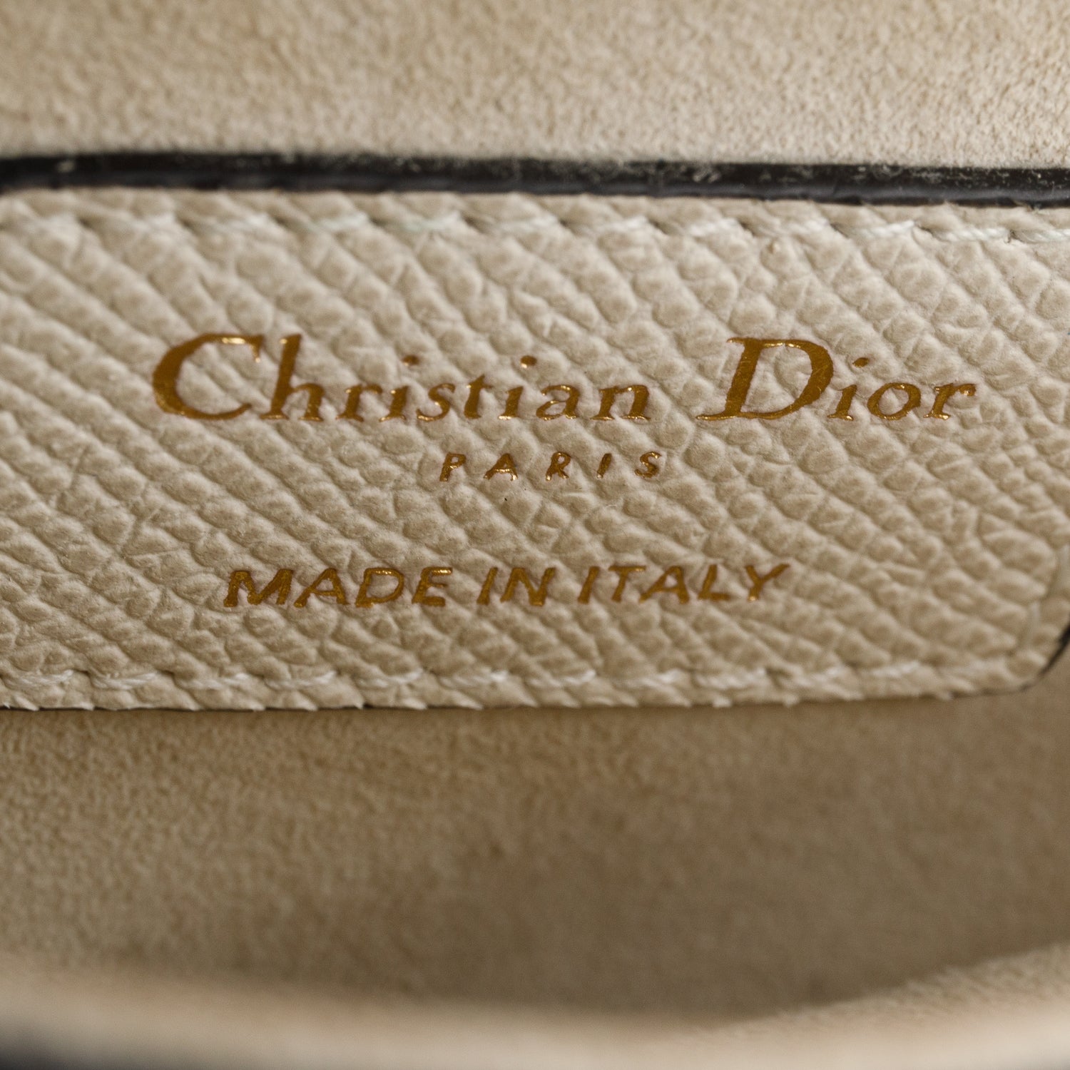 Christian Dior 2021 White Grained Calfskin Mini Saddle Bag