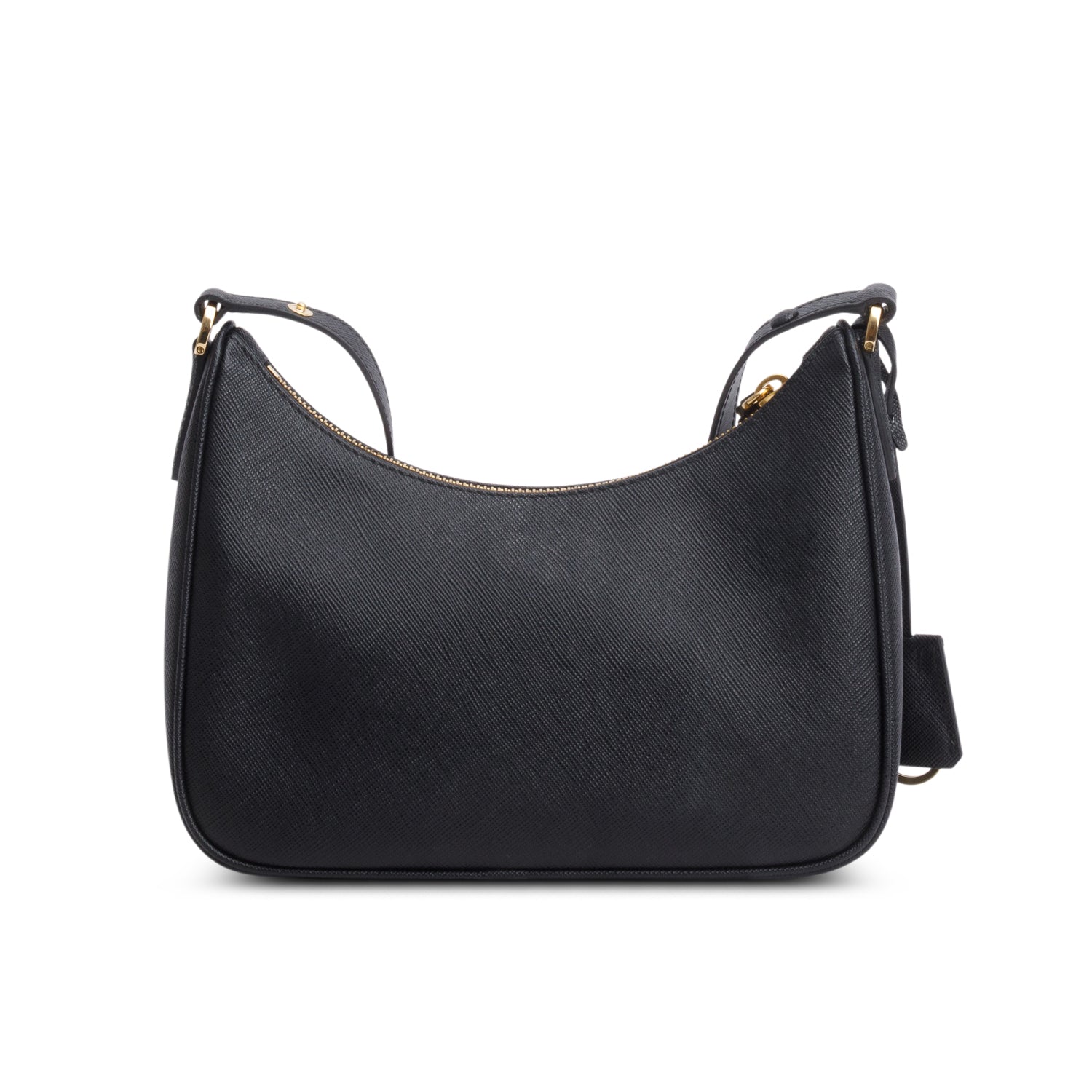 Prada Black Saffiano Lux Mini Re-Edition Shoulder Bag w/ Box