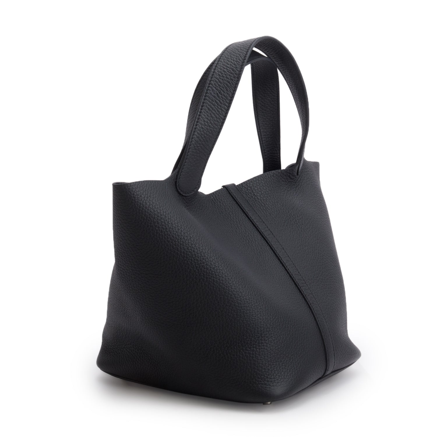 Hermes 2025 Noir Taurillon Clemence Picotin Lock 22 w/ Box