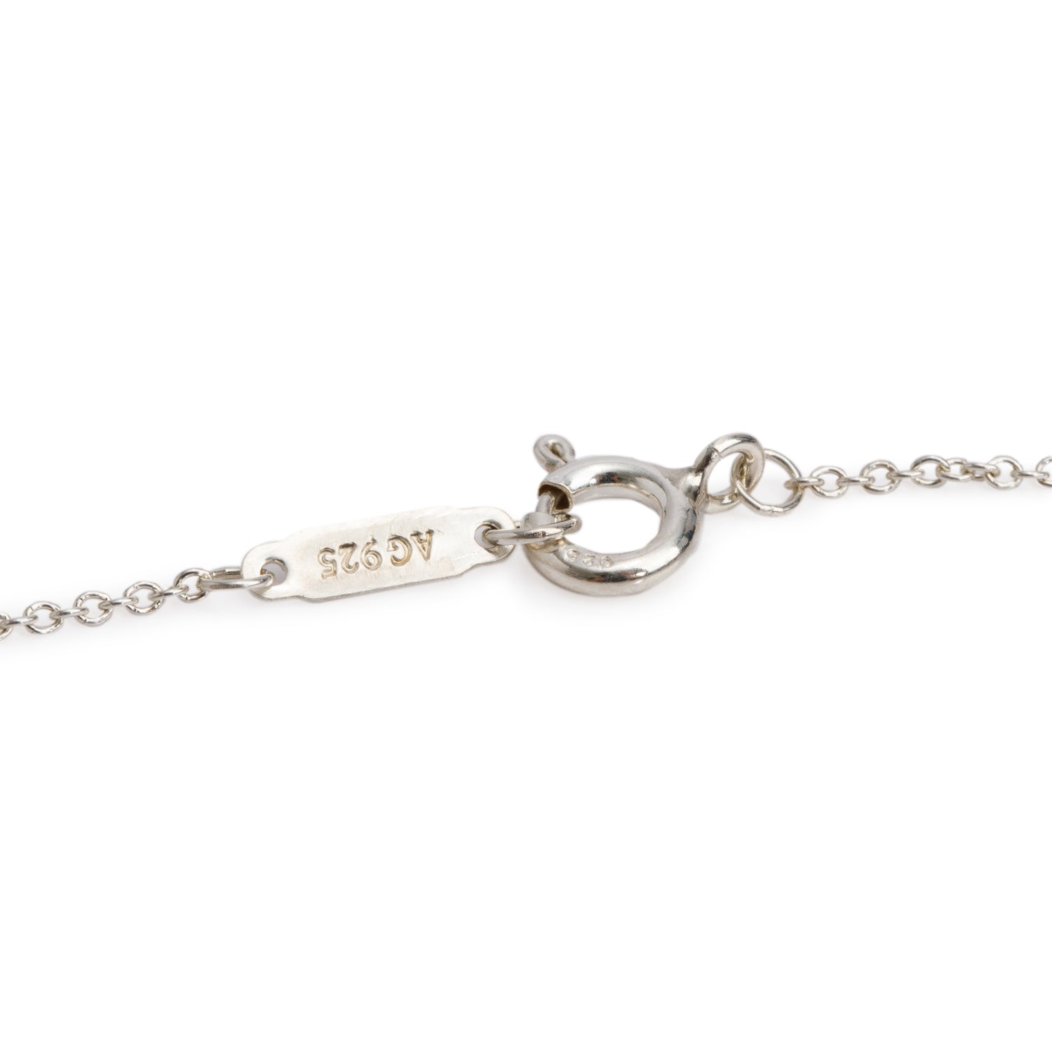 Tiffany & Co. Sterling Silver 'Mom' Medium Heart Tag & Key Pendant Necklace