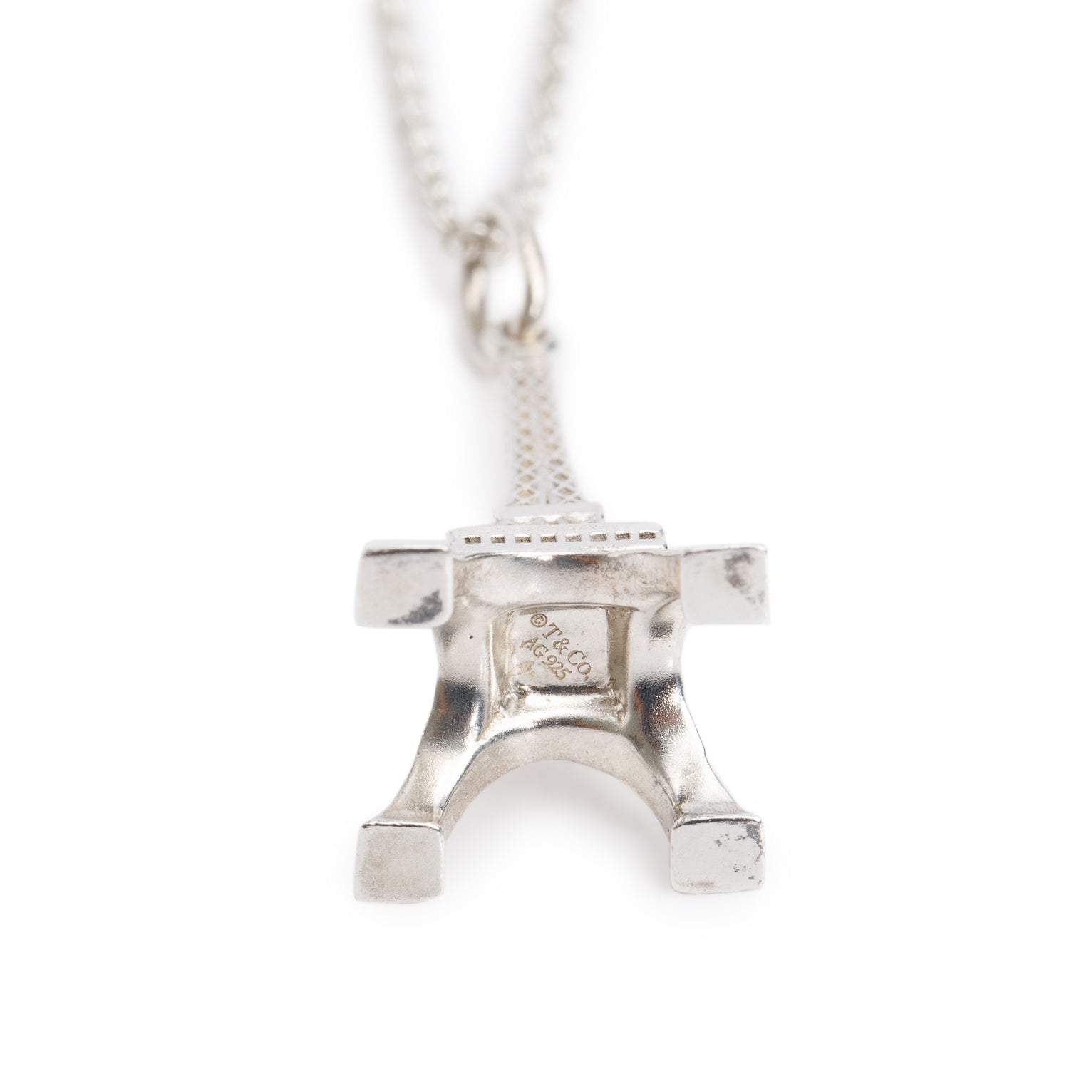 Tiffany & Co. Sterling Silver Eiffel Tower Pendant Necklace