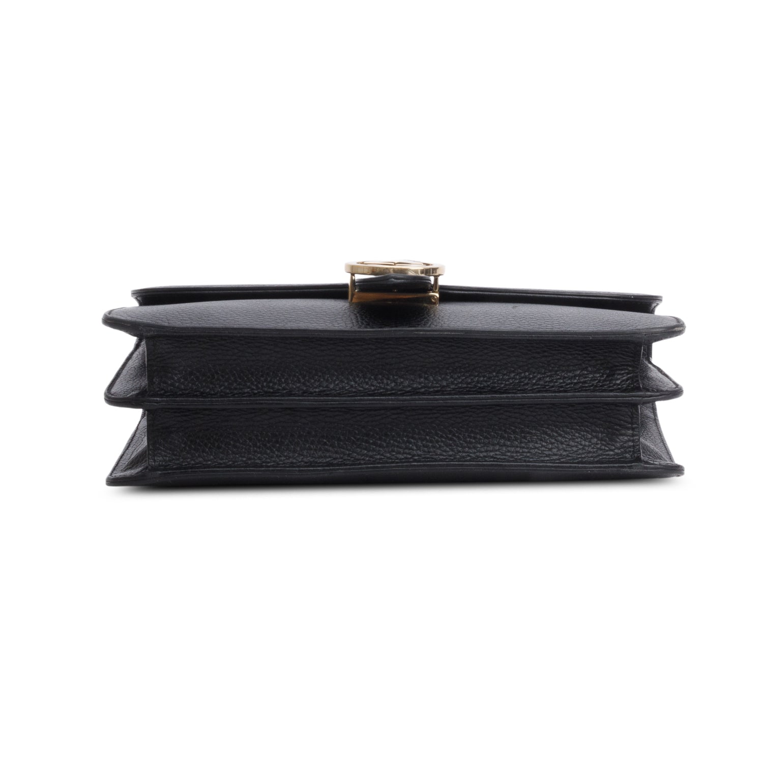 Gucci Black Calfskin Leather Medium Dollar Interlocking GG Shoulder Bag