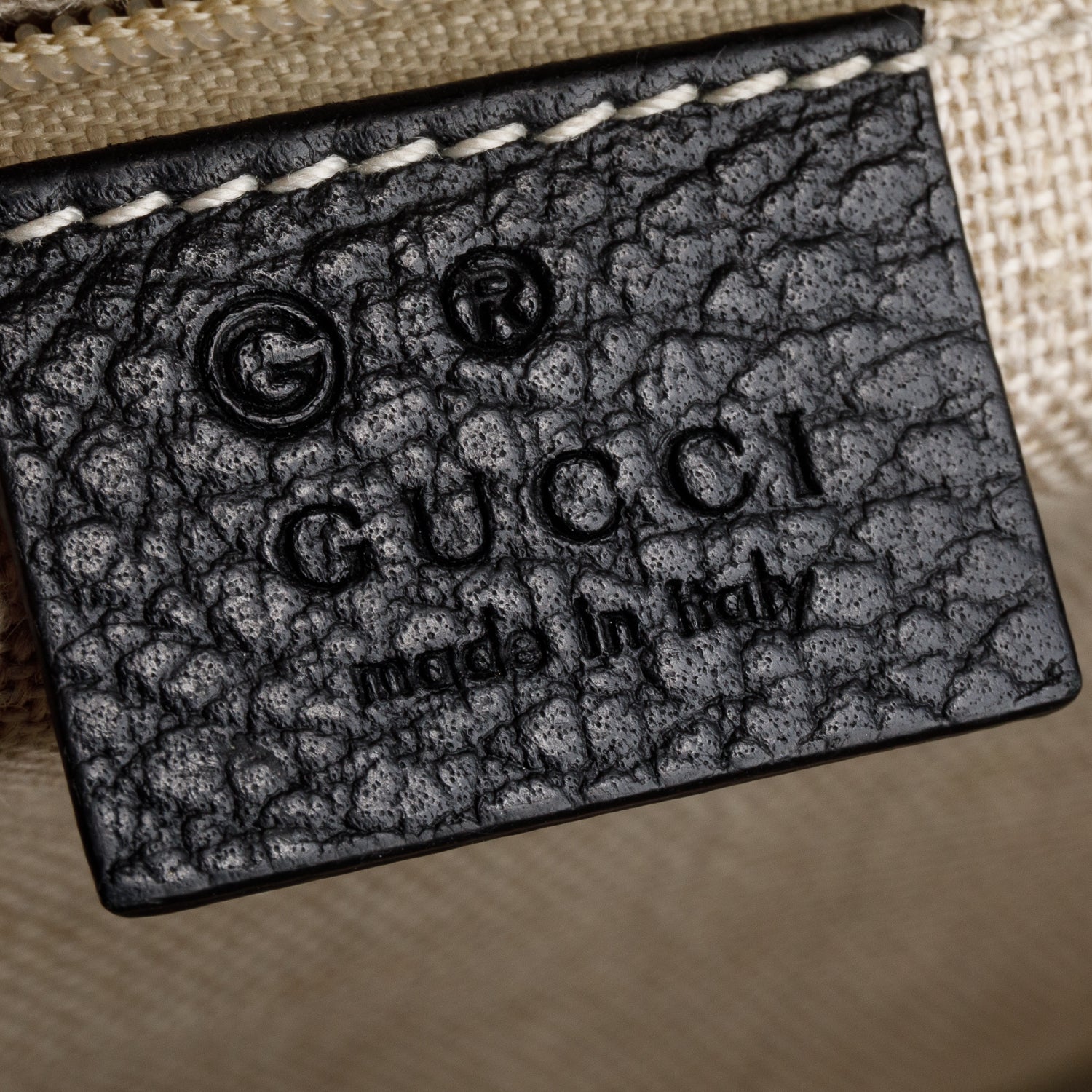 Gucci Black Calfskin Leather Medium Dollar Interlocking GG Shoulder Bag
