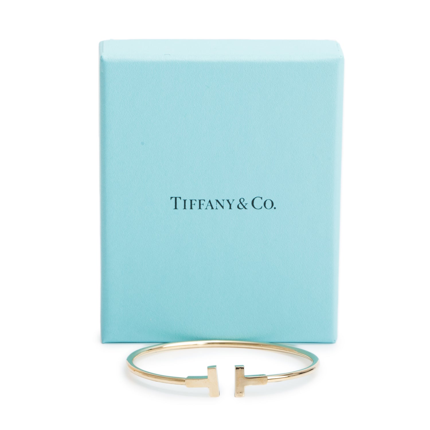 Tiffany & Co. 18k Yellow Gold T Wire Bracelet w/ Box