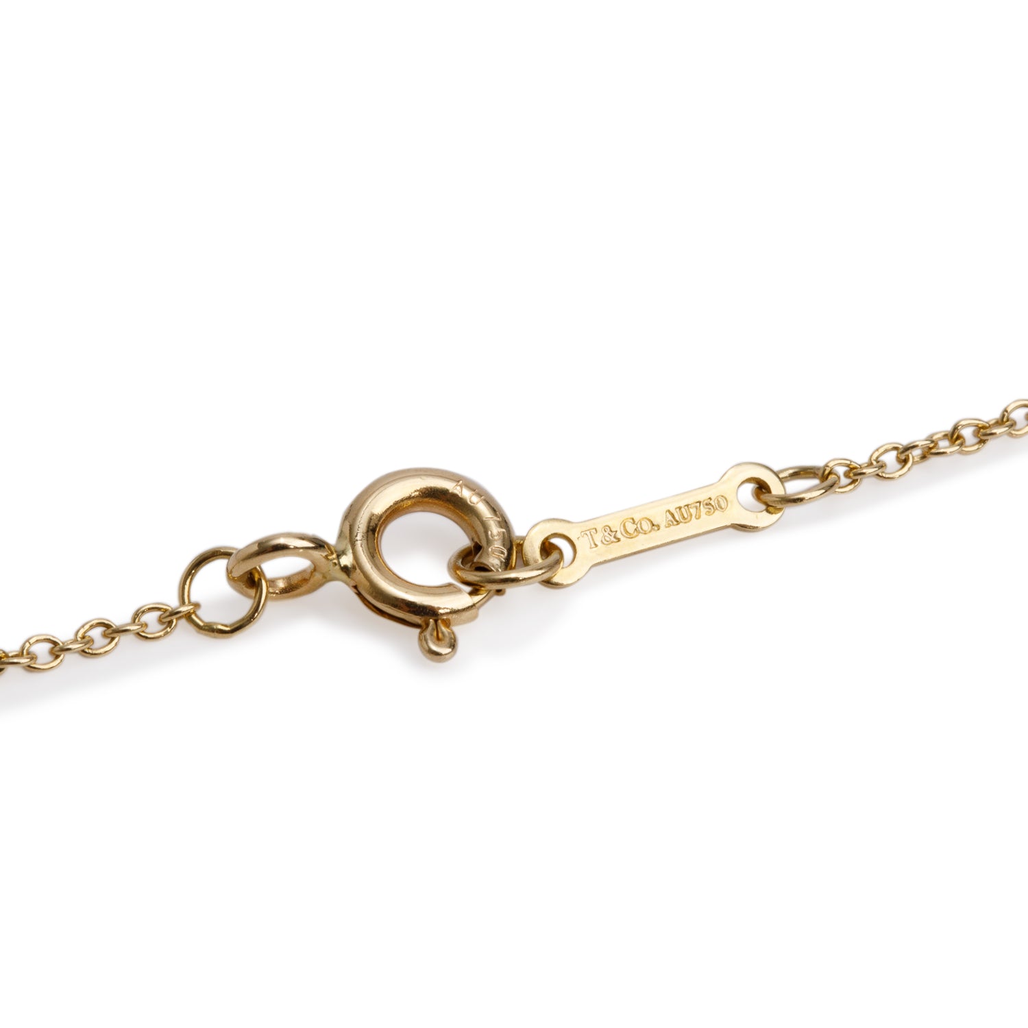 Tiffany & Co. Paloma Picasso 18k Yellow Gold Mini Loving Heart Pendant Necklace w/ Box