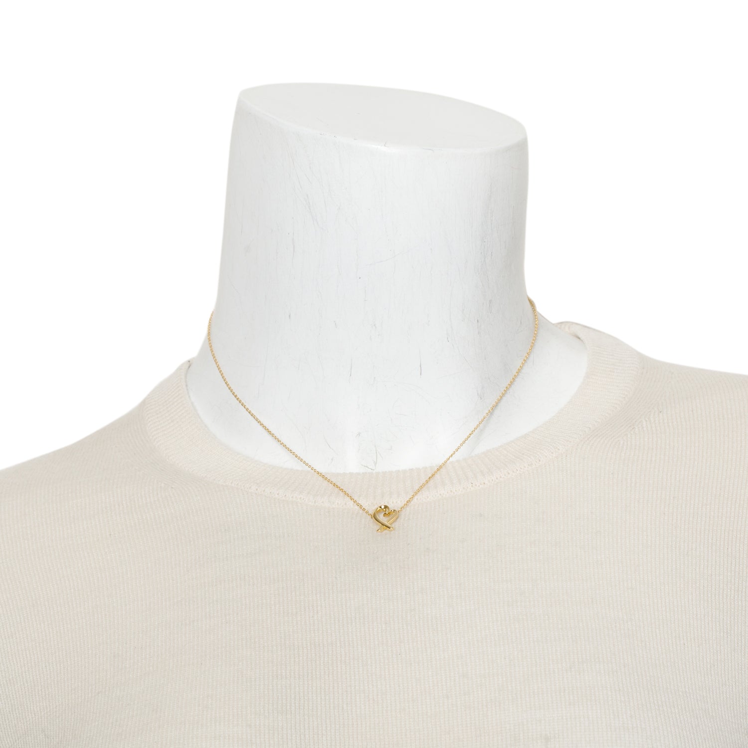 Tiffany & Co. Paloma Picasso 18k Yellow Gold Mini Loving Heart Pendant Necklace w/ Box