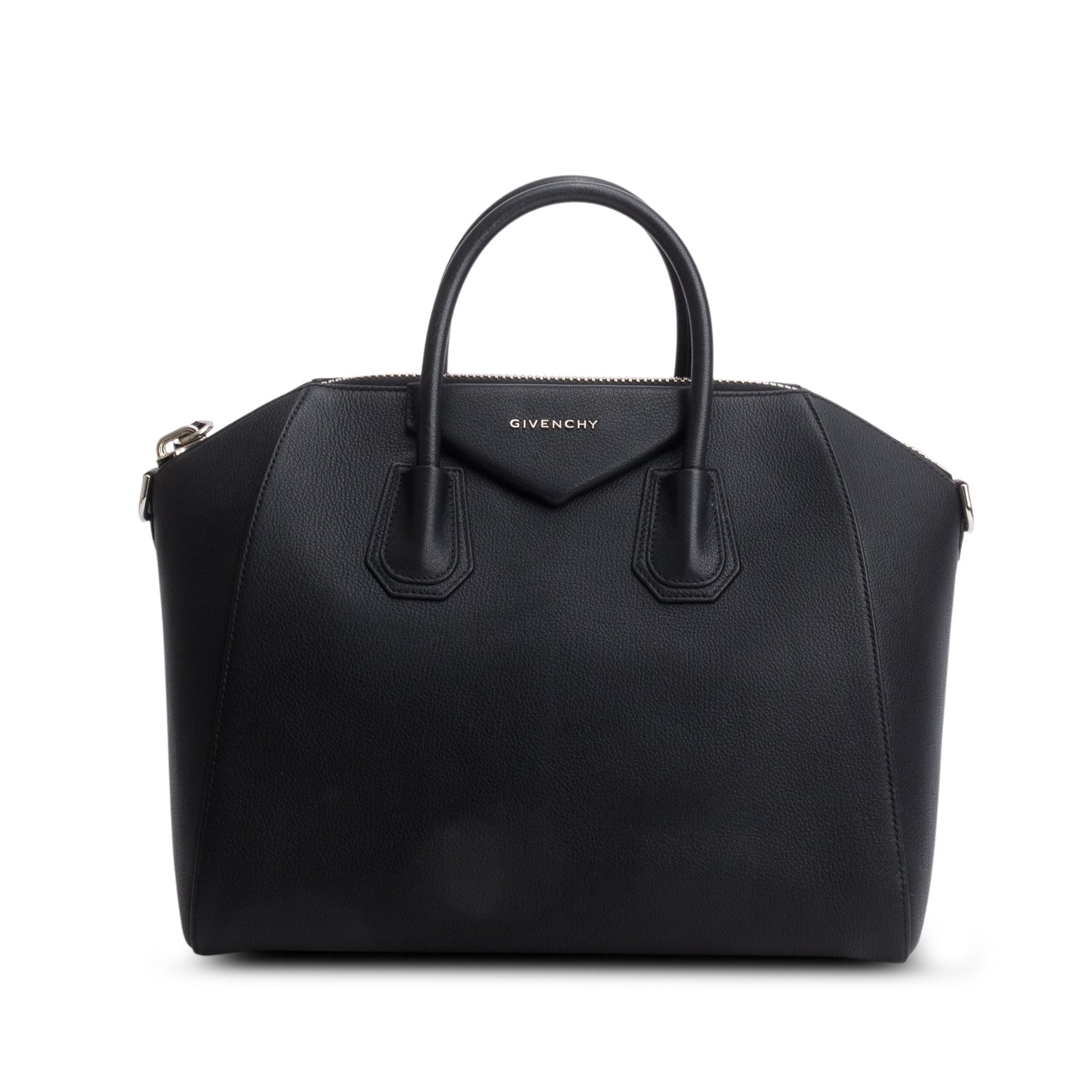 Givenchy Black Calfskin Leather Medium Antigona w/ Strap