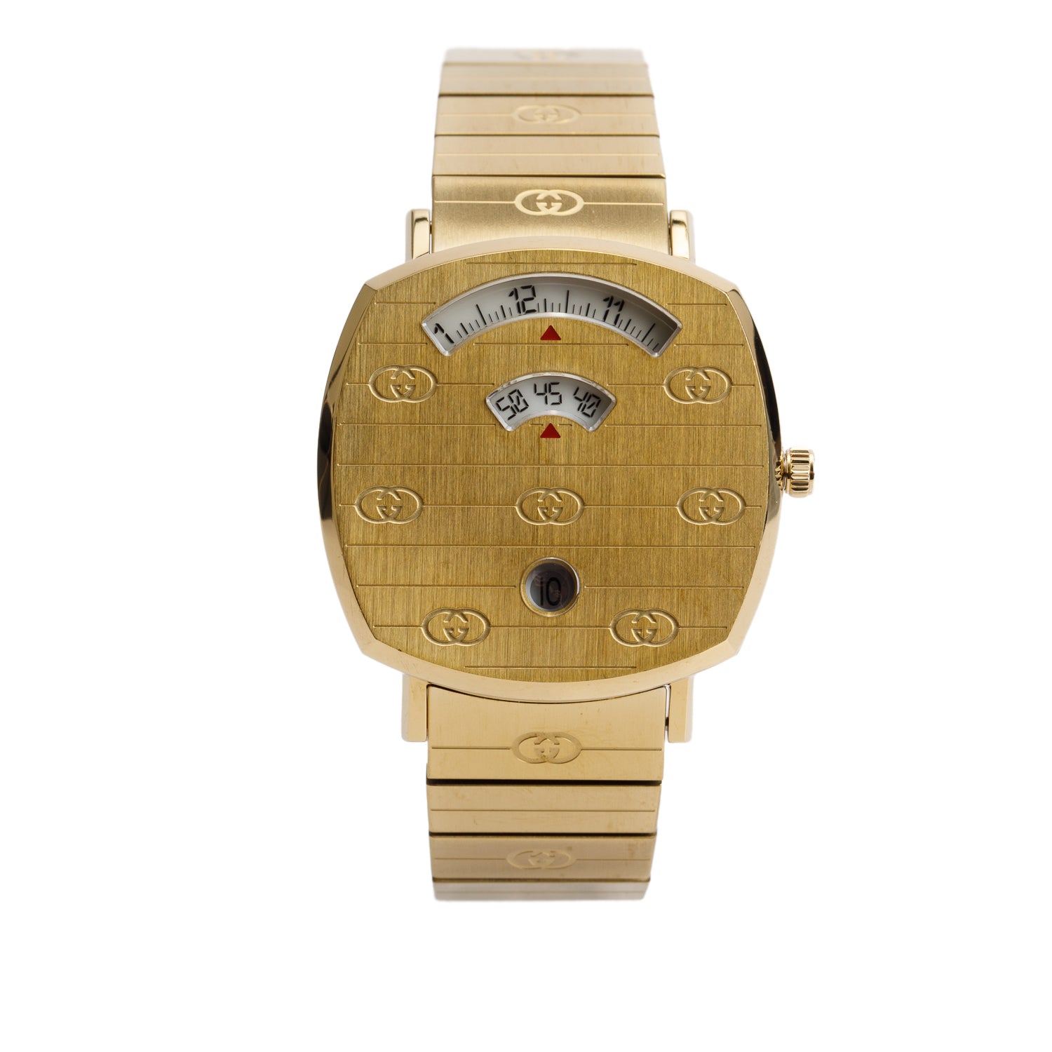 Gucci Gold Plated Stainless Steel Grip 38 MM Watch YA157409