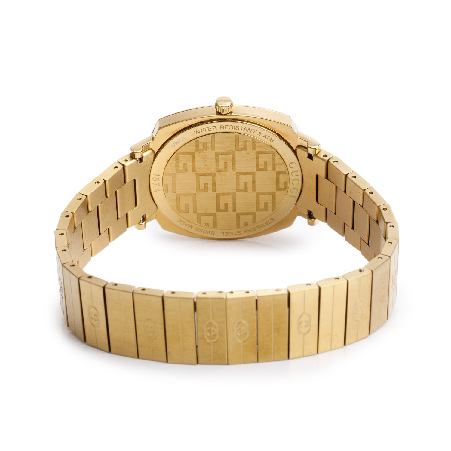 Gucci Gold Plated Stainless Steel Grip 38 MM Watch YA157409