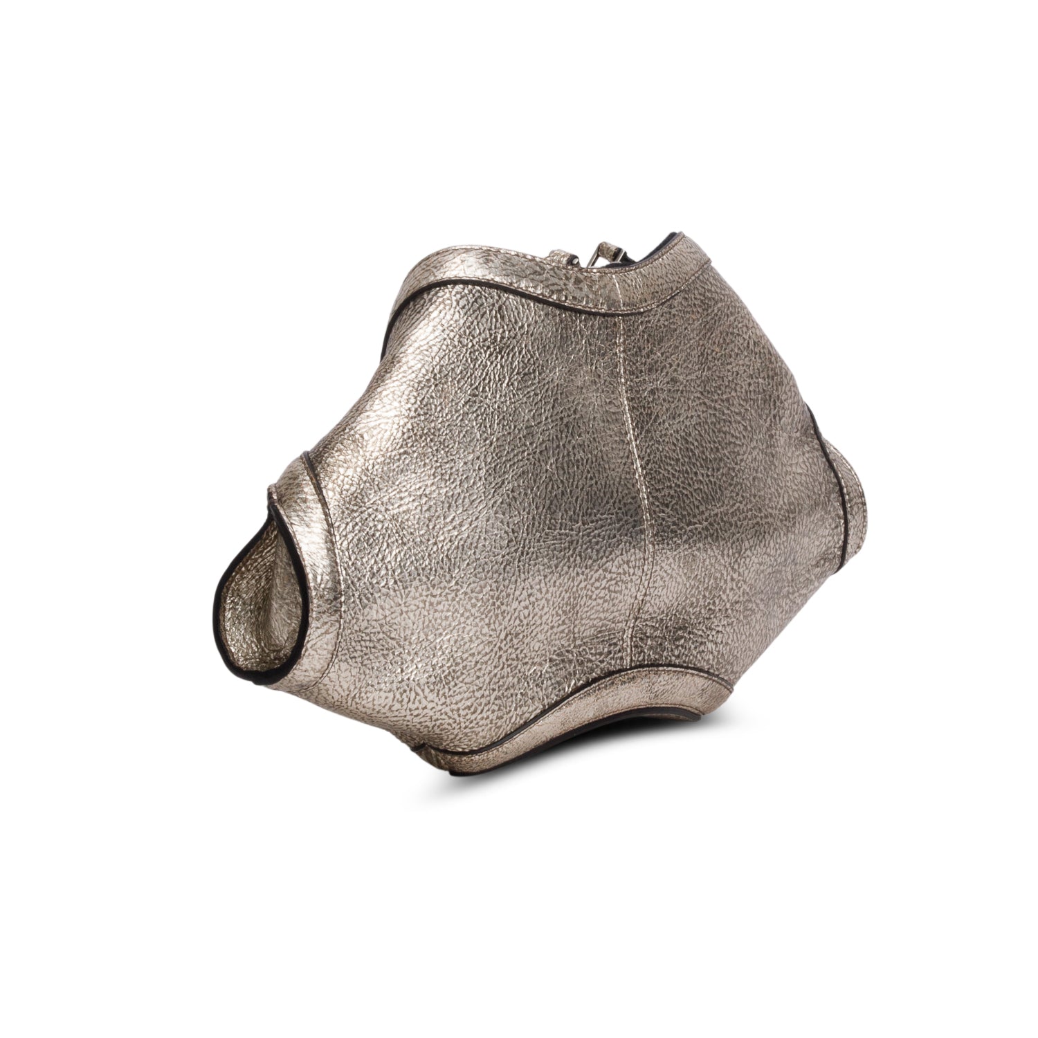 Alexander McQueen Metallic Gold Calfskin De Manta Clutch