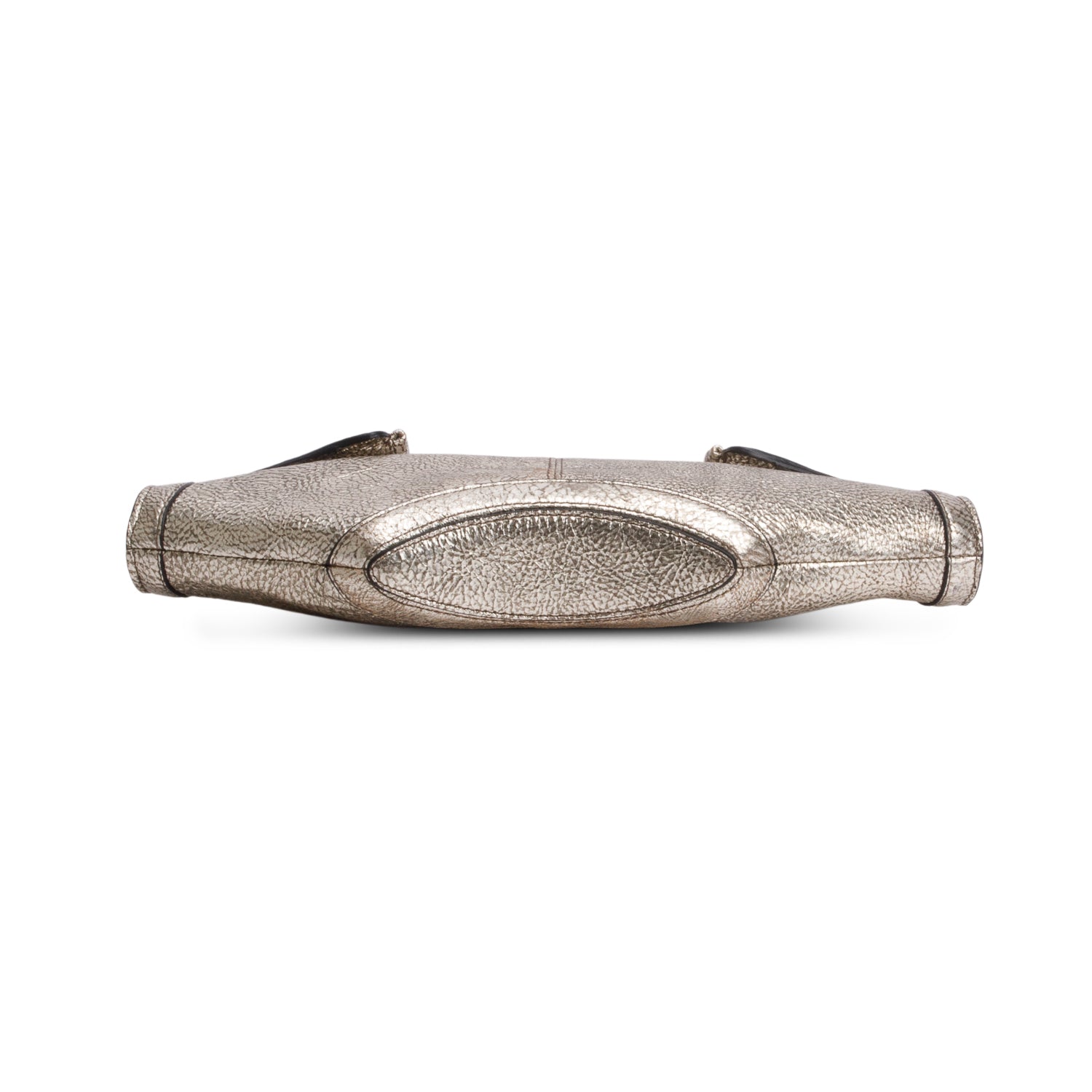 Alexander McQueen Metallic Gold Calfskin De Manta Clutch