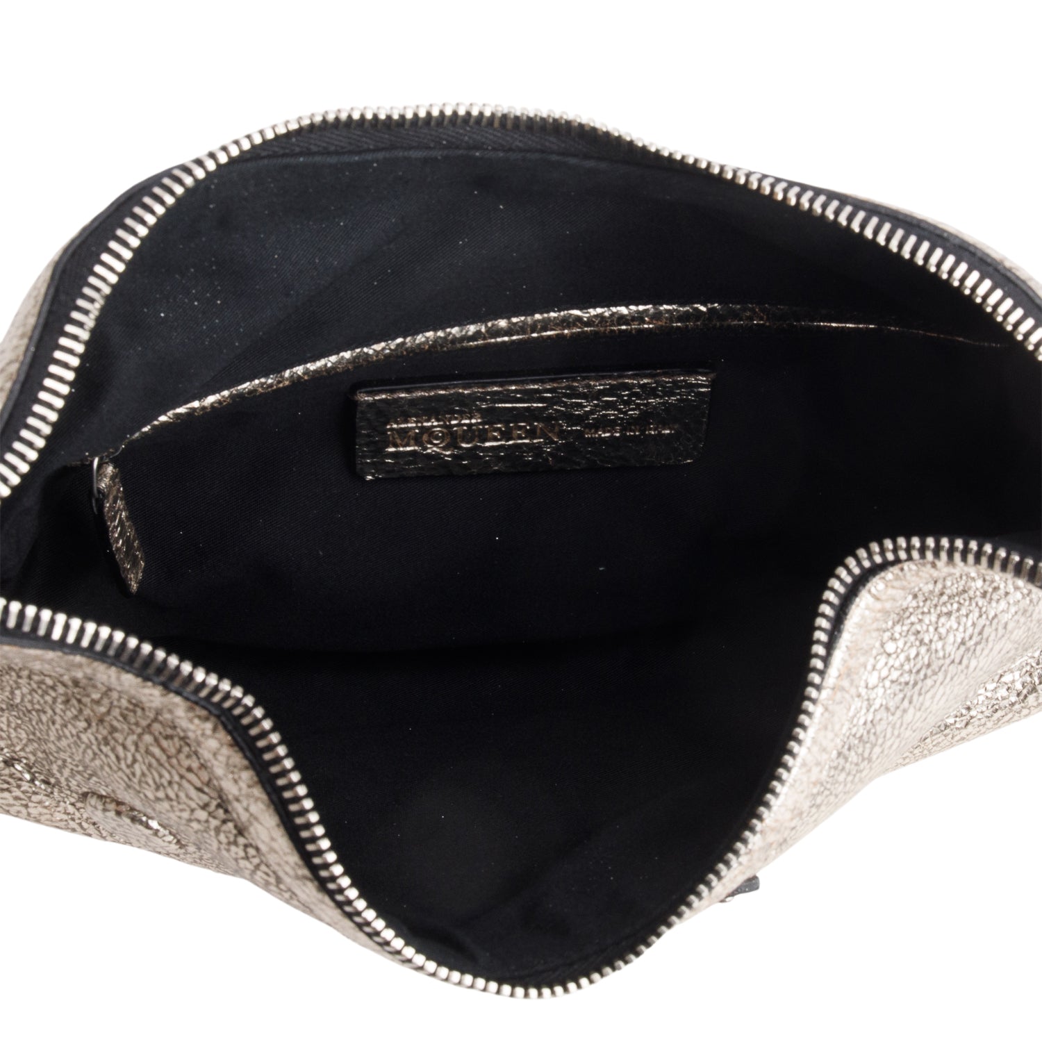 Alexander McQueen Metallic Gold Calfskin De Manta Clutch