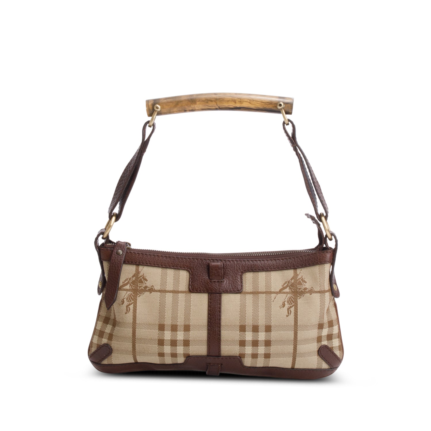 Burberry Beige Haymarket Check Shoulder Bag