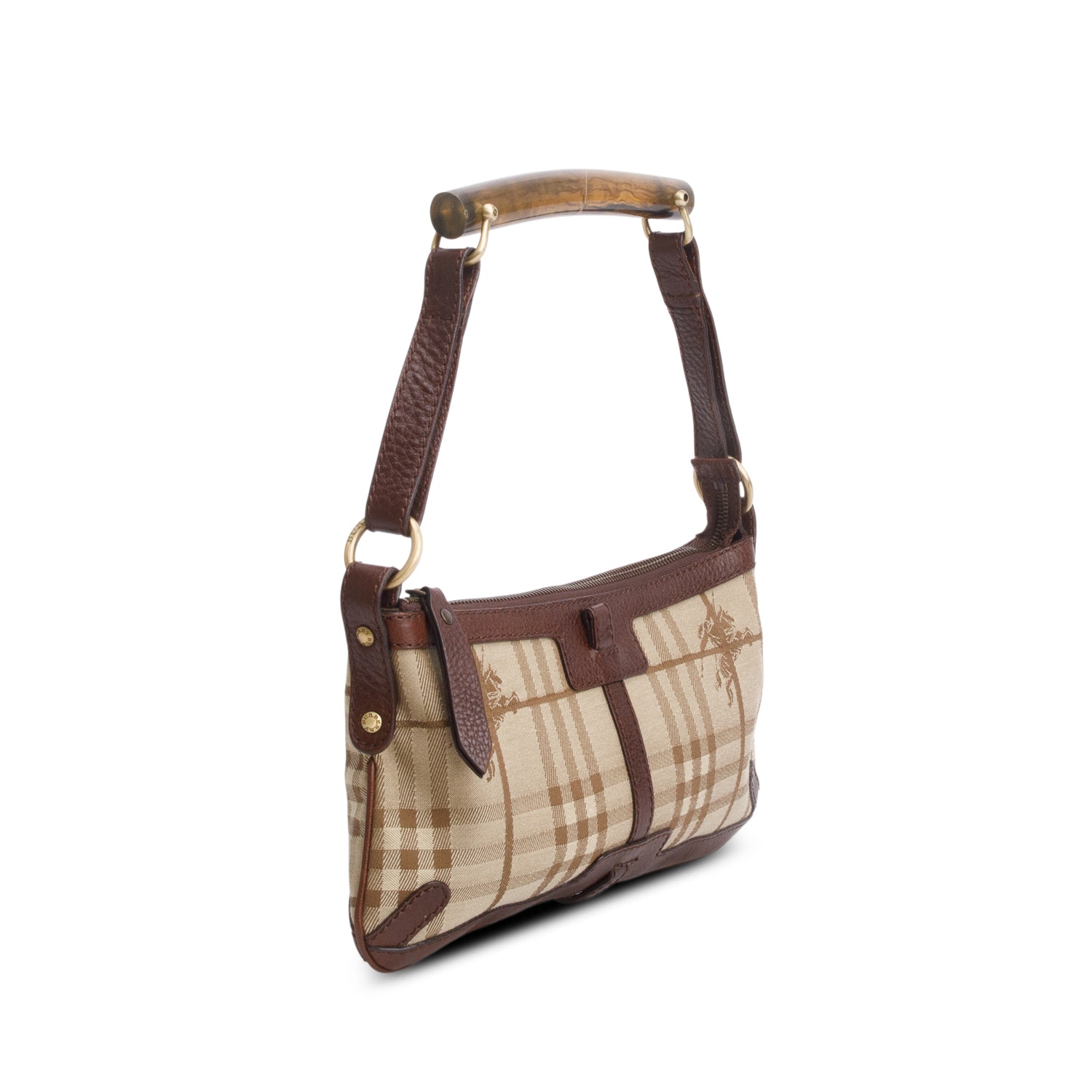 Burberry Beige Haymarket Check Shoulder Bag