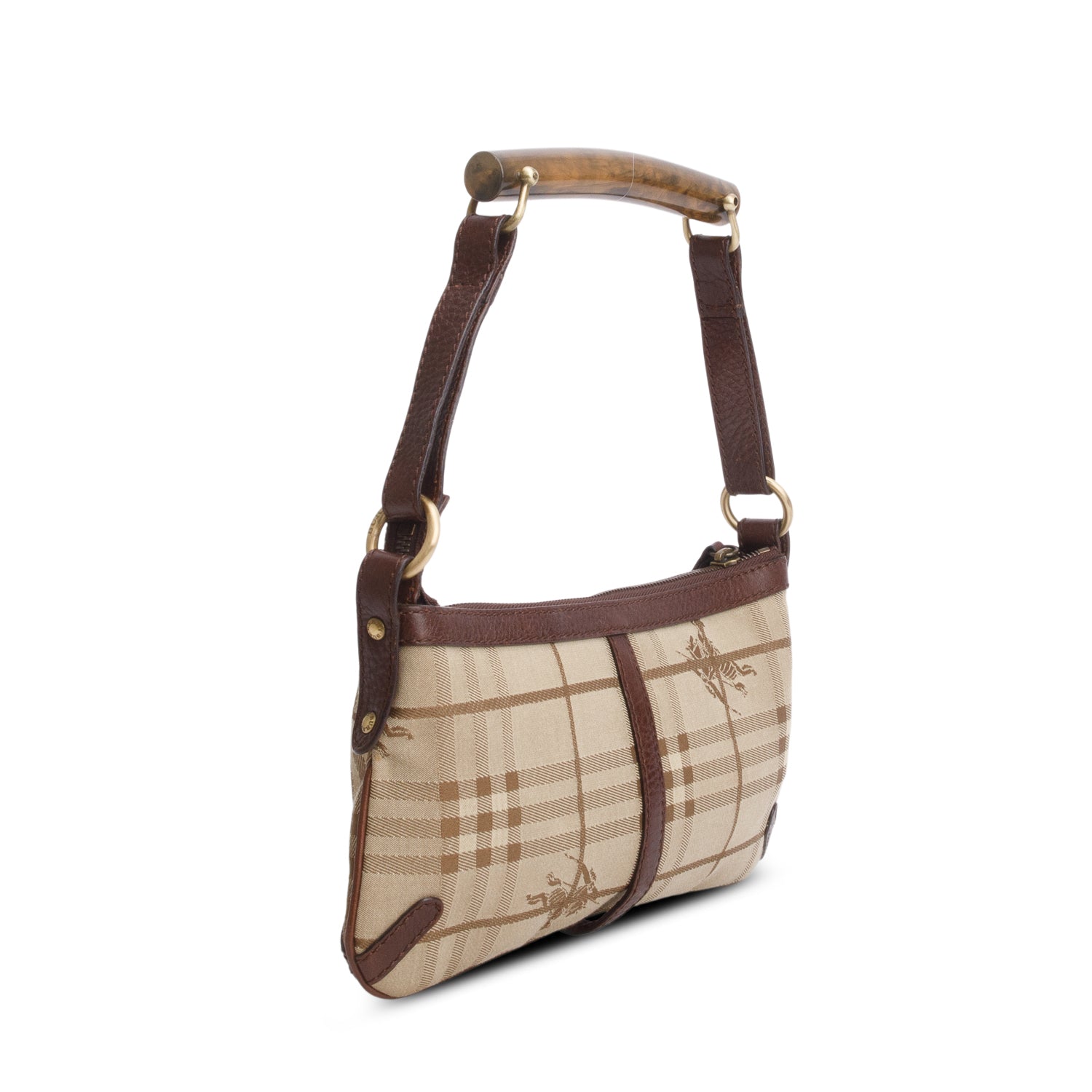 Burberry Beige Haymarket Check Shoulder Bag