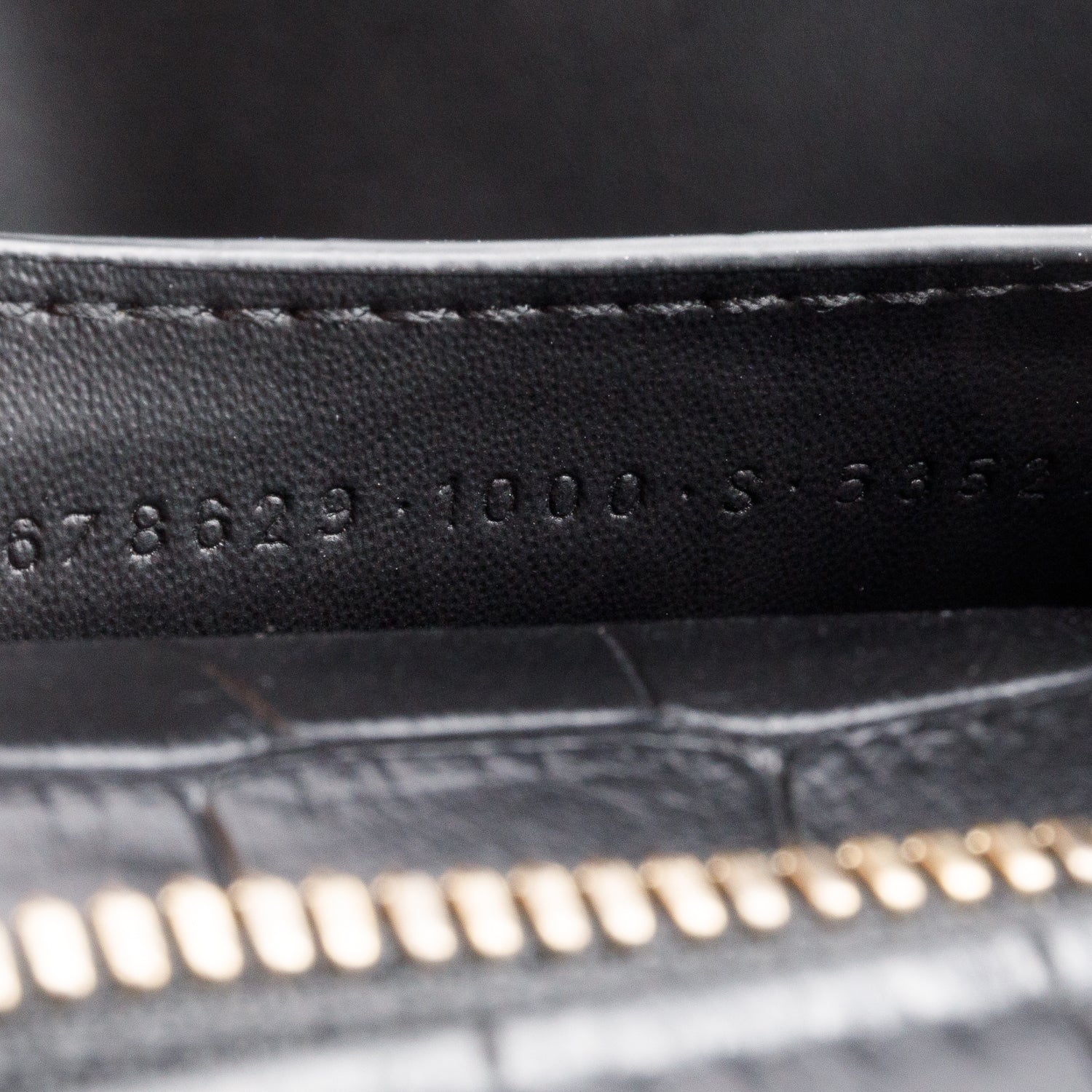 Balenciaga Black Shiny Calfskin Croc Embossed Neo Classic S City w/ Strap