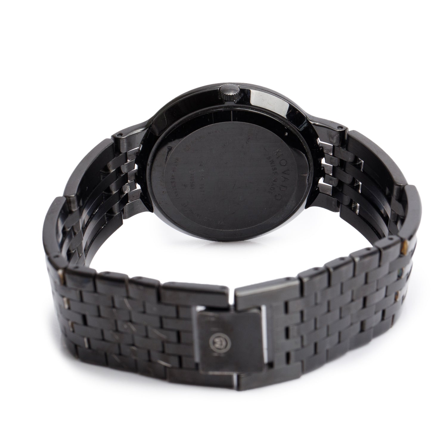 Movado Black PVD Stainless Steel Esperanza 38 MM Quartz Watch Black Dial