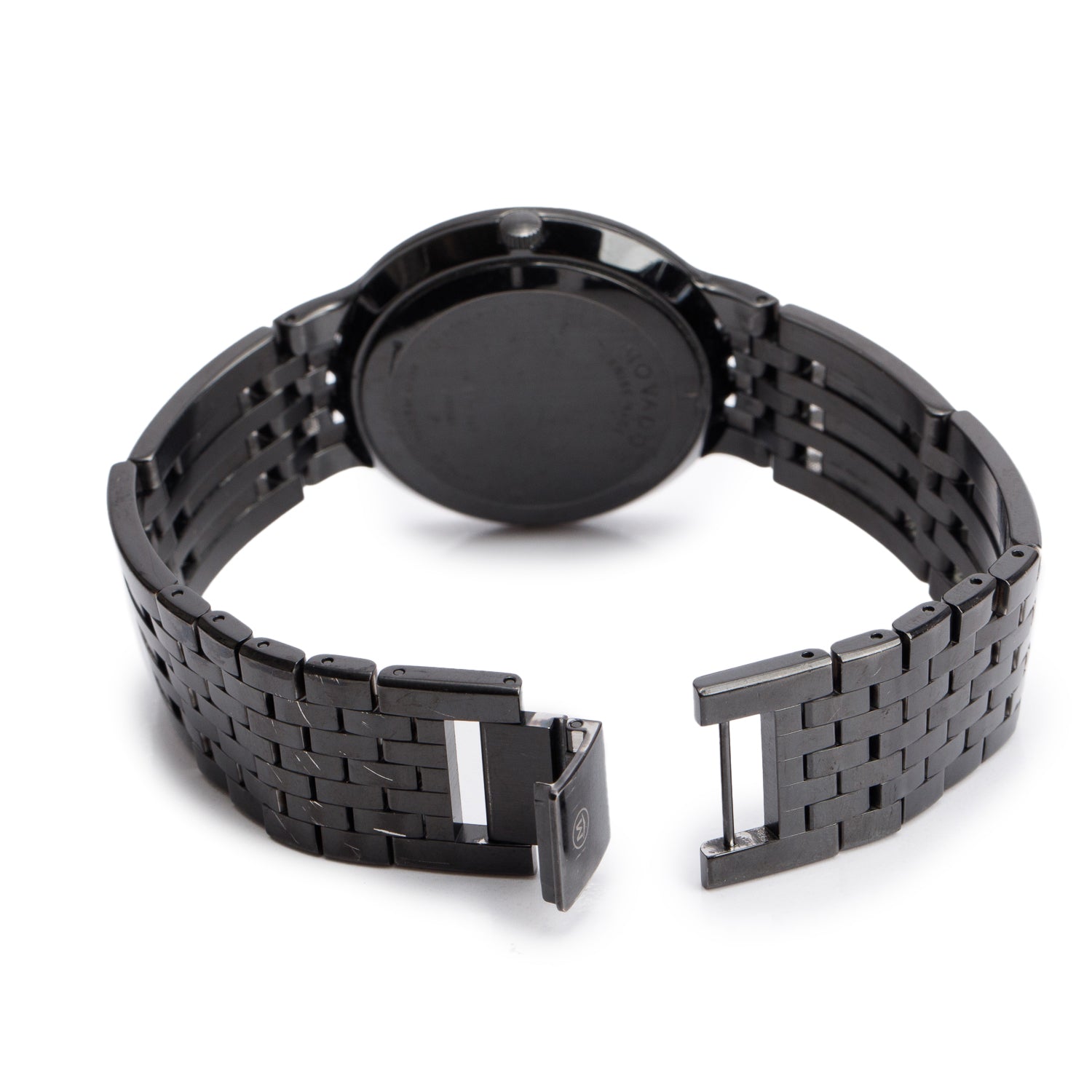 Movado Black PVD Stainless Steel Esperanza 38 MM Quartz Watch Black Dial